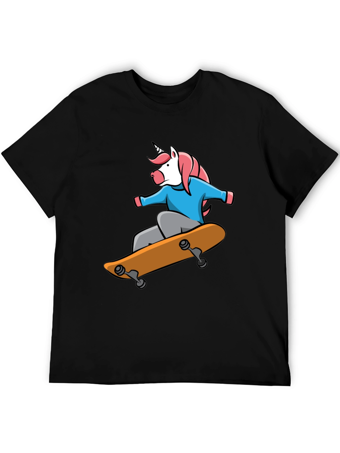 Skateboarding Unicorn Graphic Tee