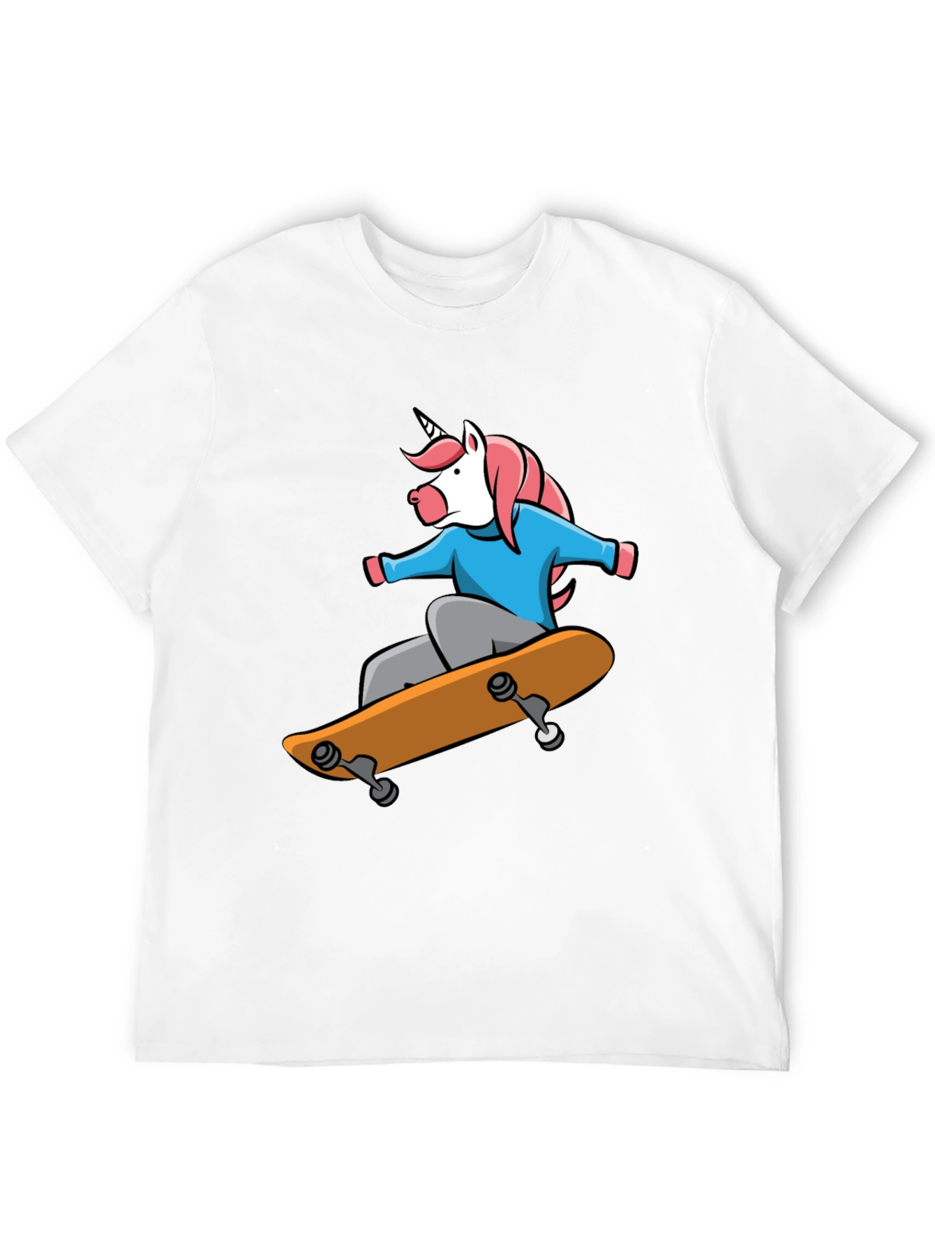Skateboarding Unicorn Graphic Tee