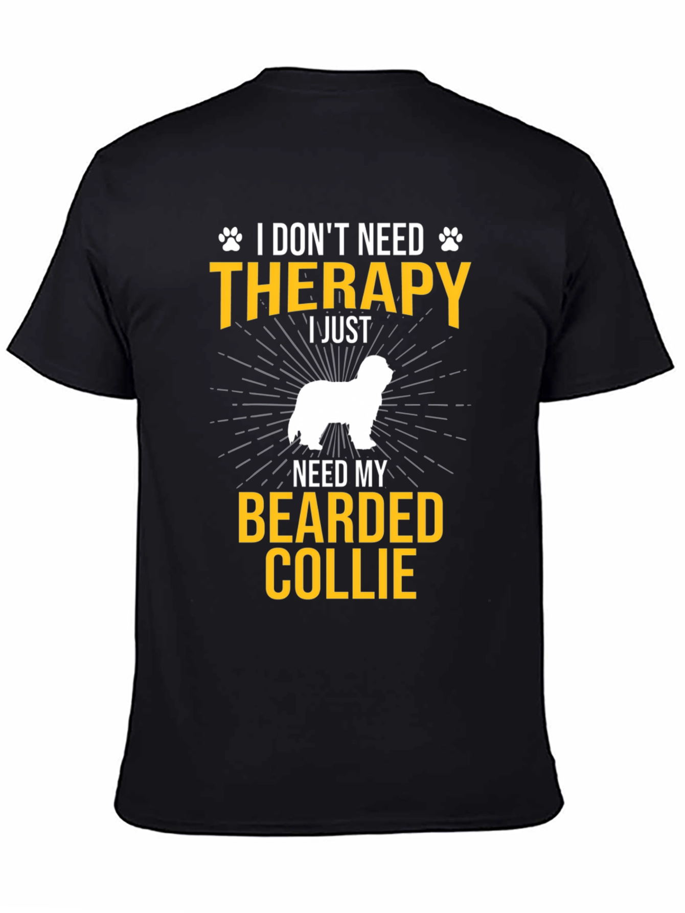 Bearded Collie Therapy T-Shirt: Dog Lover Tee