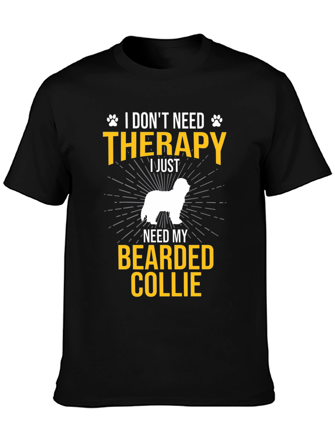 Bearded Collie Therapy T-Shirt: Dog Lover Tee