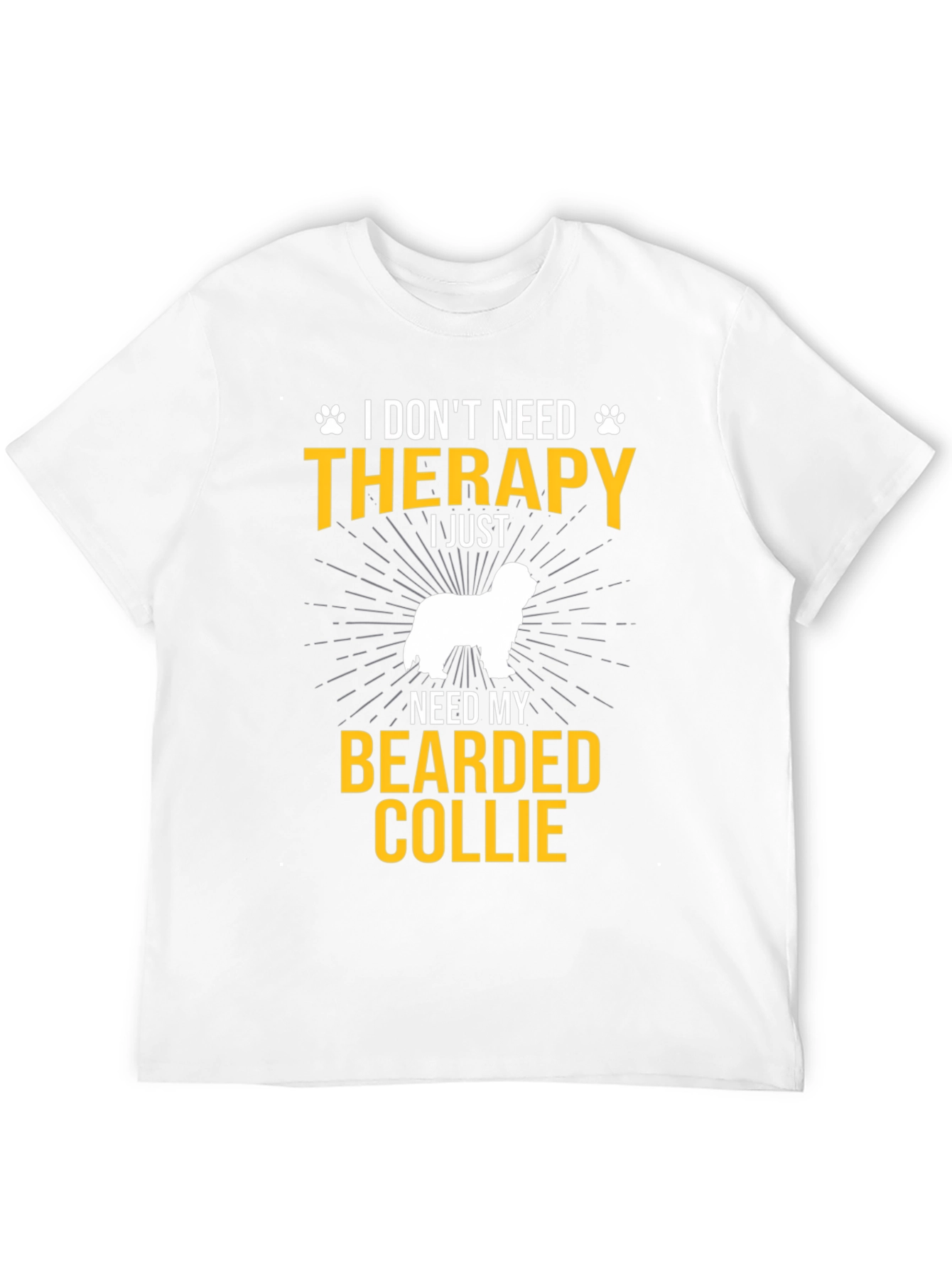 Bearded Collie Therapy T-Shirt: Dog Lover Tee
