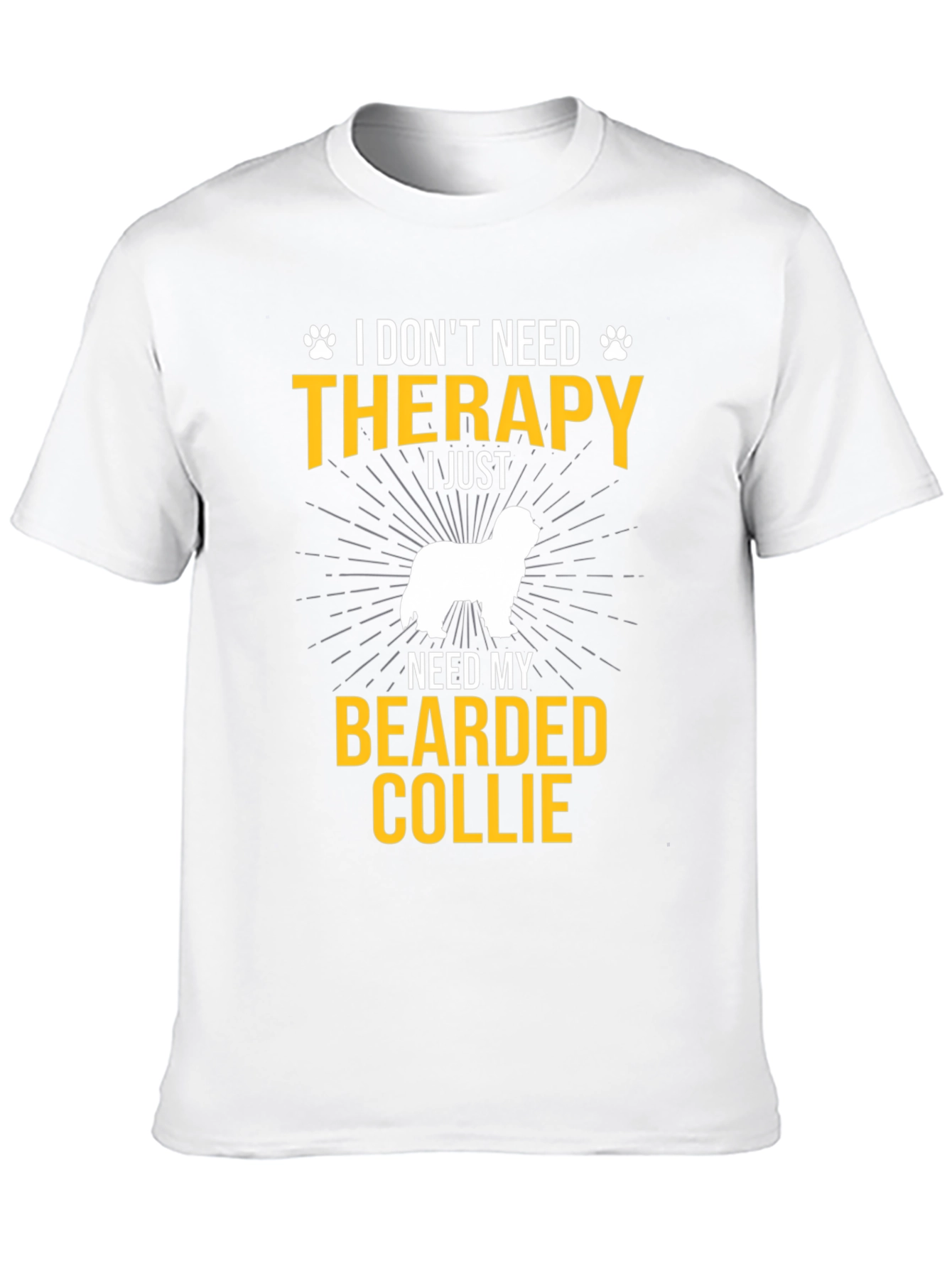 Bearded Collie Therapy T-Shirt: Dog Lover Tee