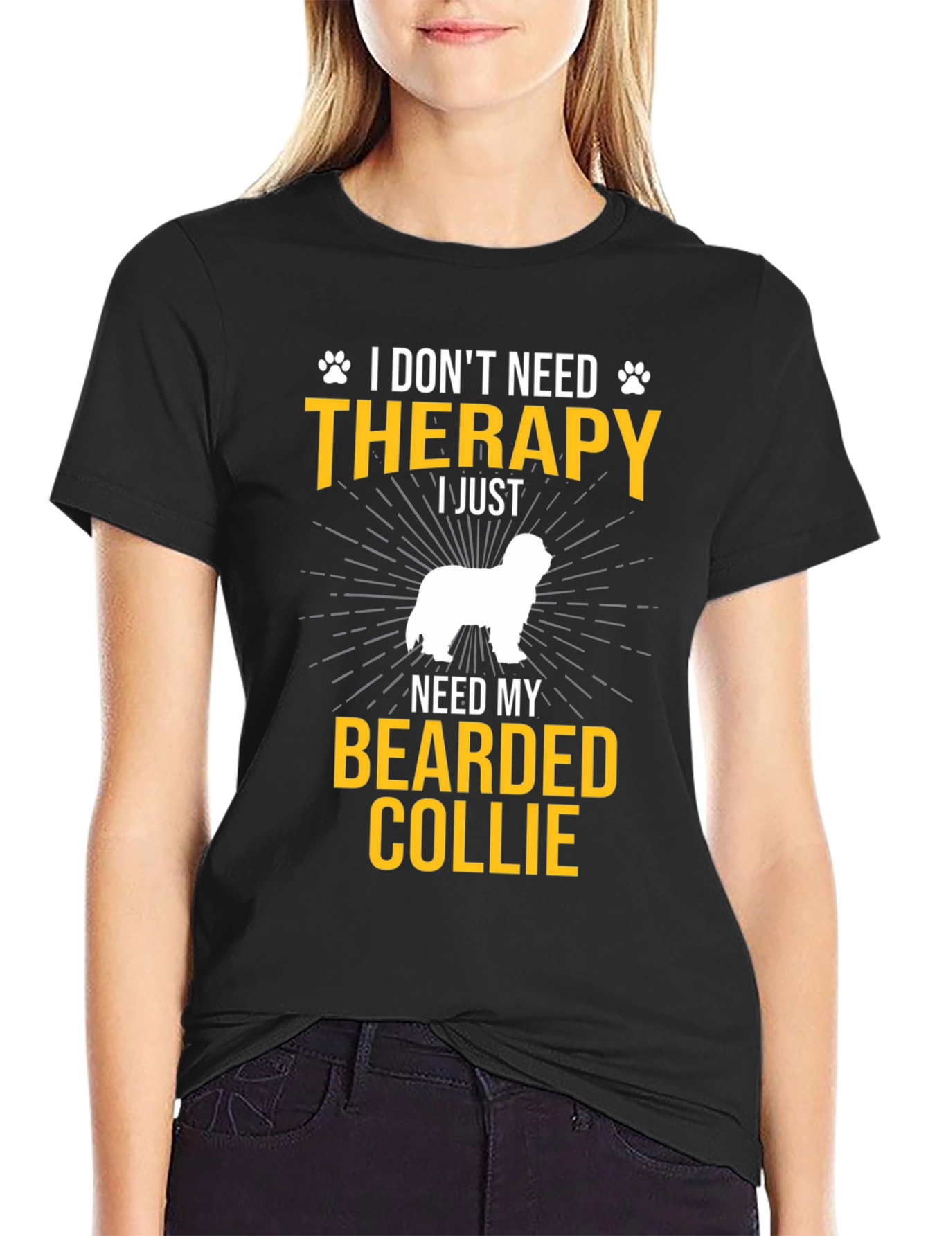 Bearded Collie Therapy T-Shirt: Dog Lover Tee
