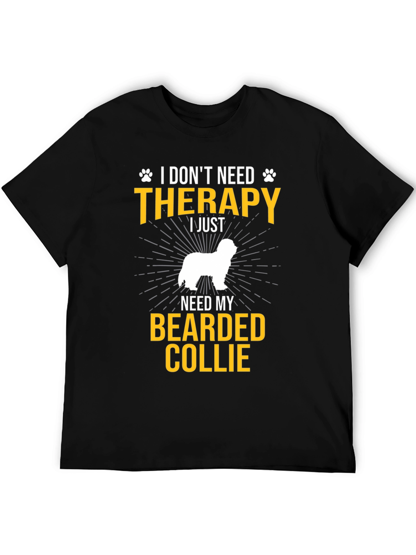 Bearded Collie Therapy T-Shirt: Dog Lover Tee