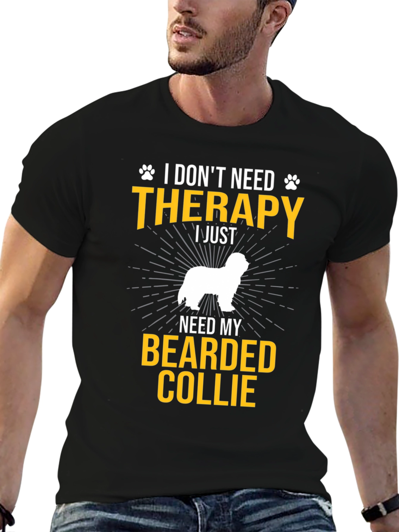 Bearded Collie Therapy T-Shirt: Dog Lover Tee