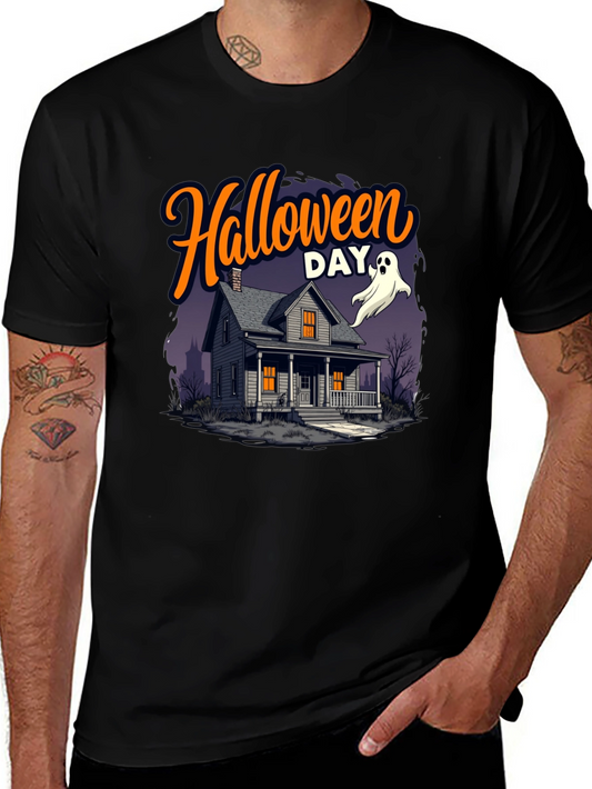 Halloween Day T-Shirt Spooky House Ghost