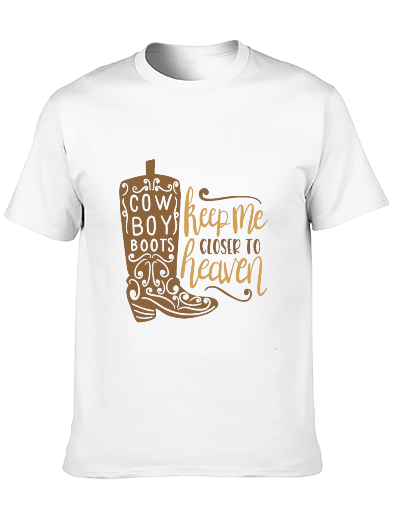Cowboy Boots Closer to Heaven Graphic T-Shirt