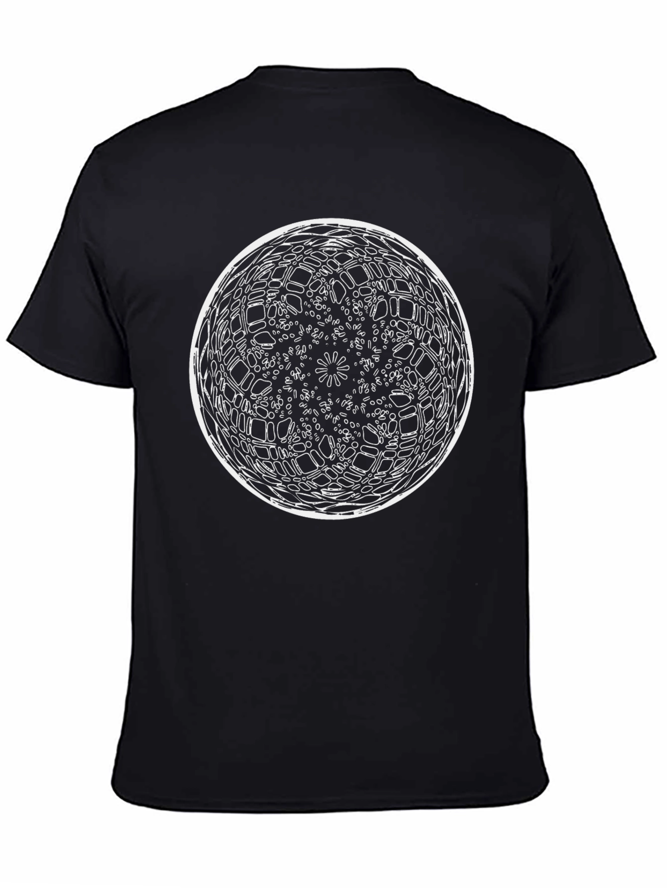 Abstract Optical Illusion Graphic Black Tee