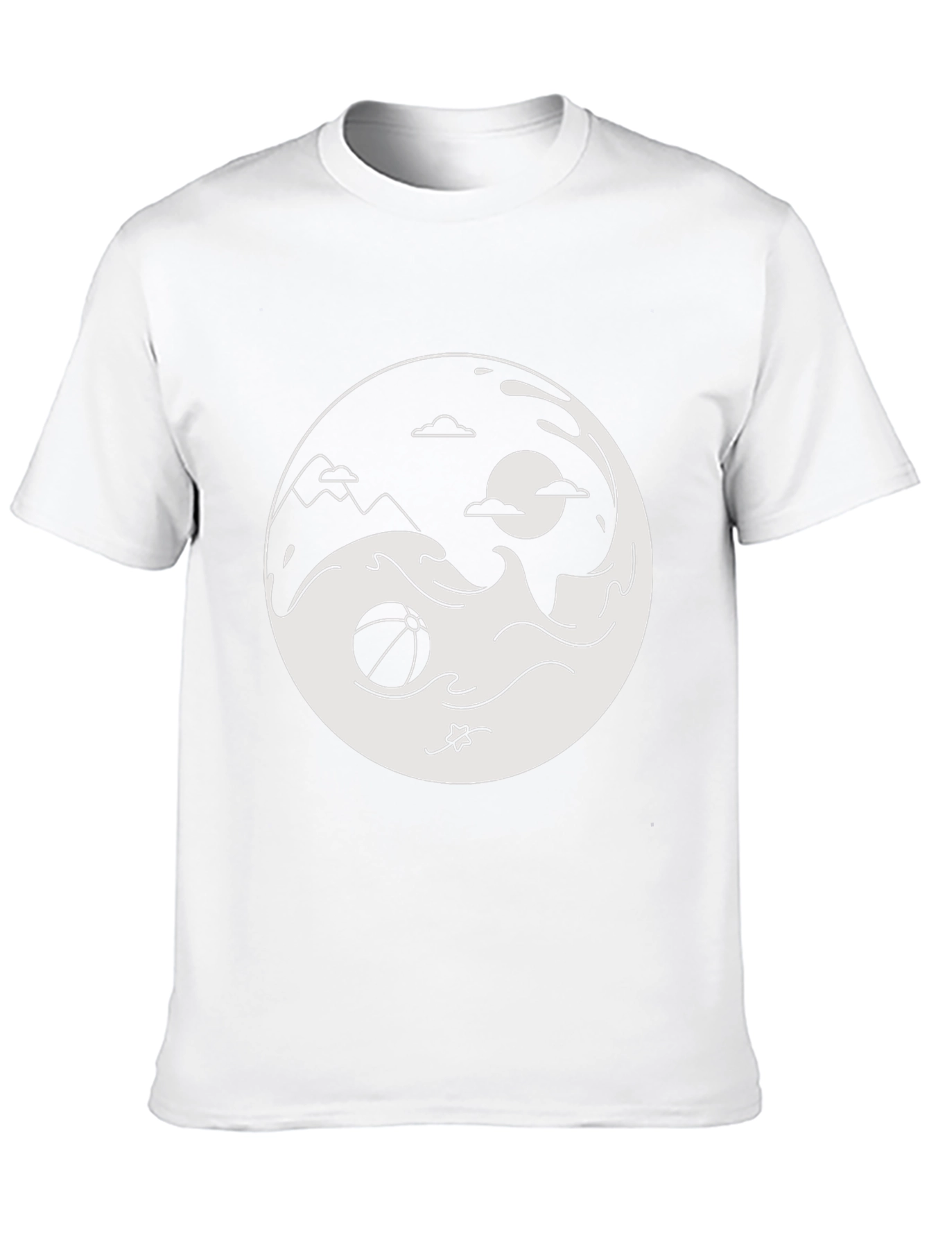 Yin Yang Beach Graphic T-Shirt