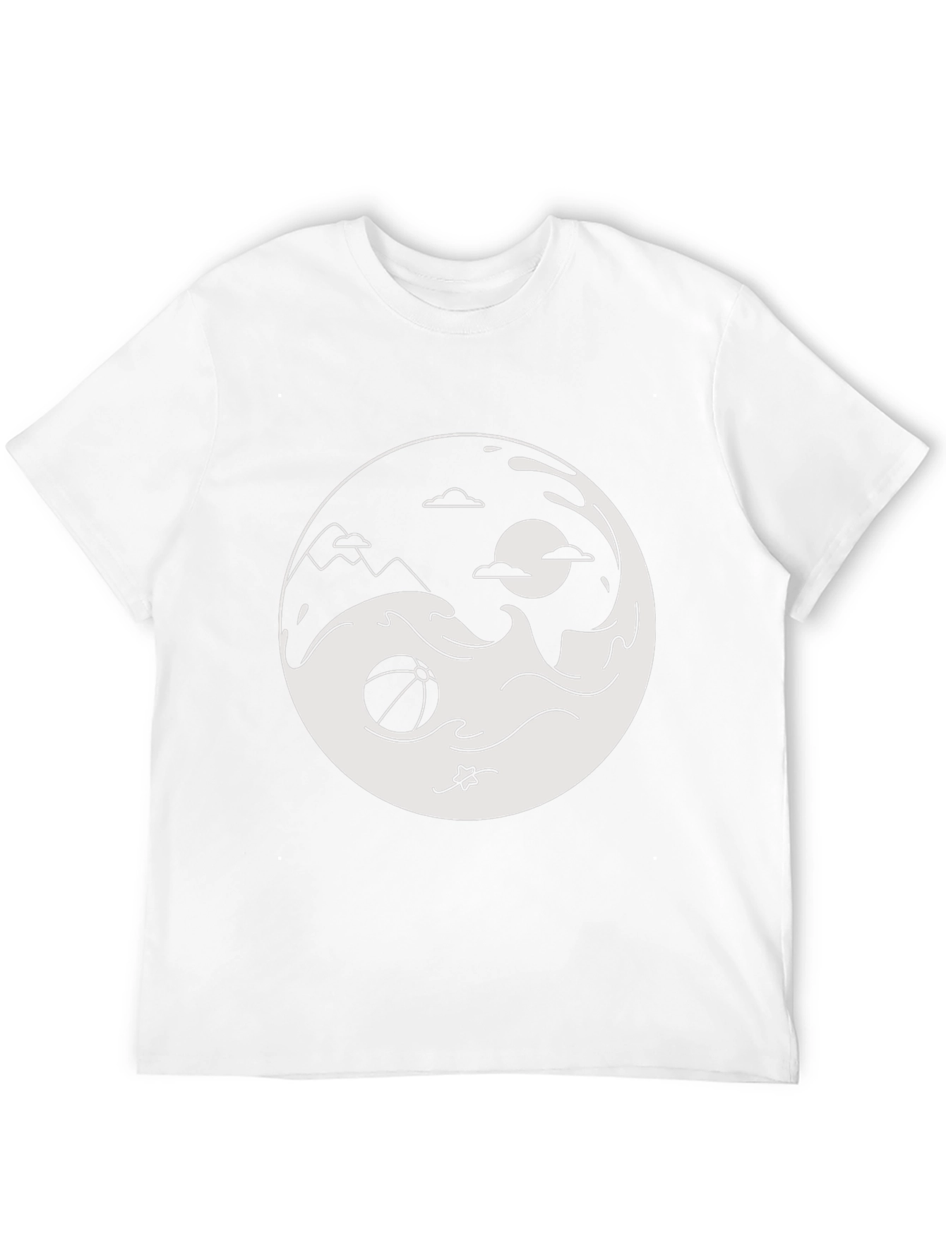 Yin Yang Beach Graphic T-Shirt