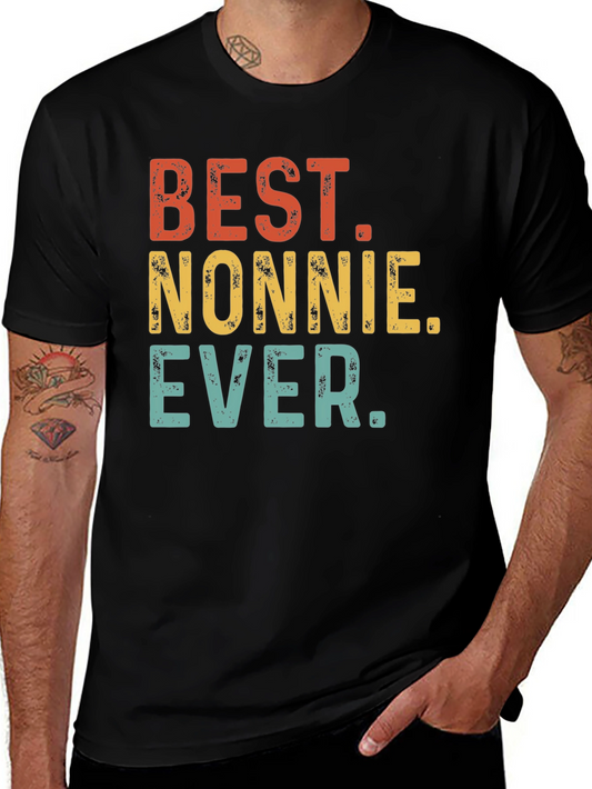 Best Nonnie Ever T-Shirt Vintage Style Soft Cotton