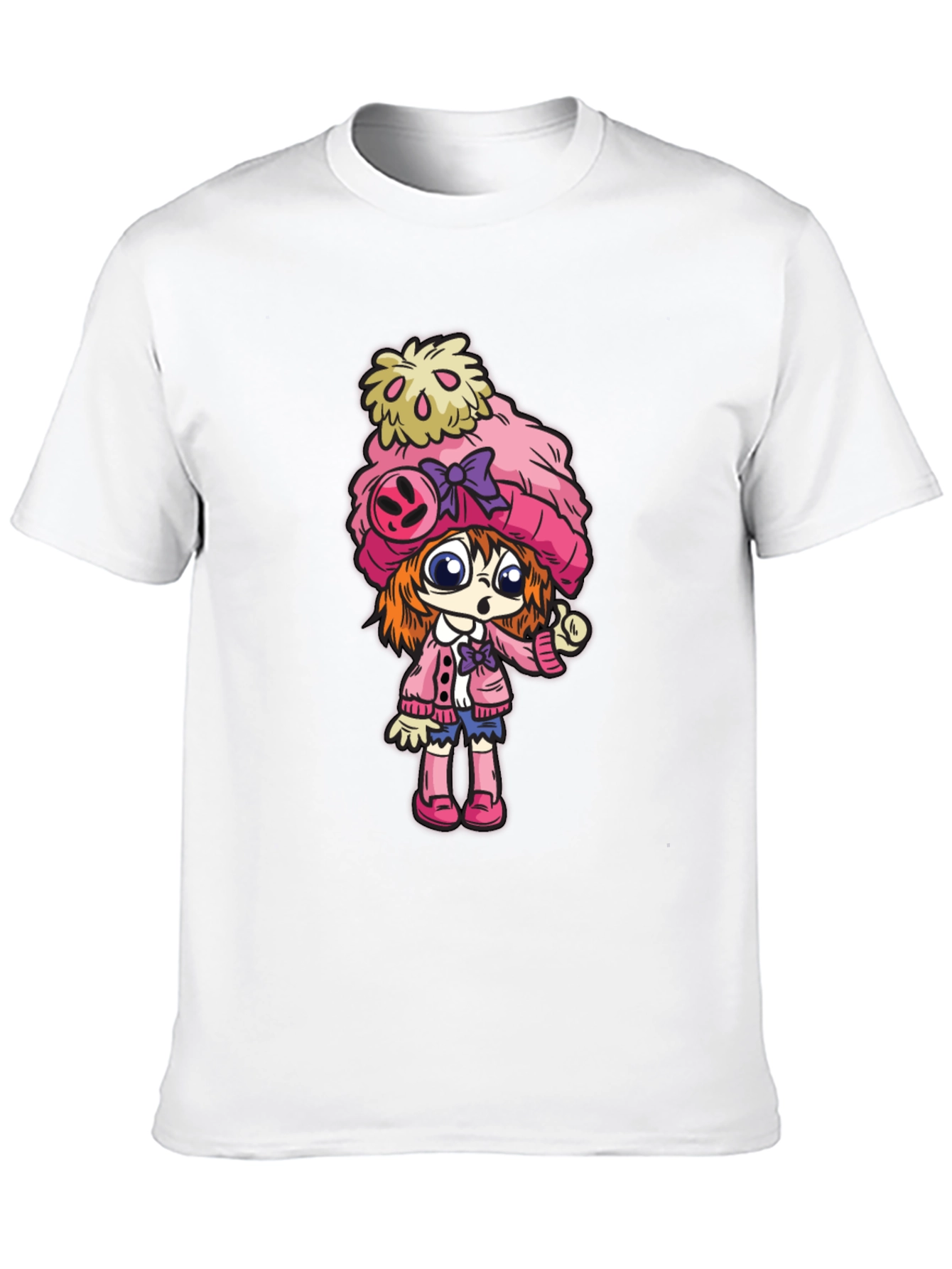Anime Girl Graphic Black Tee