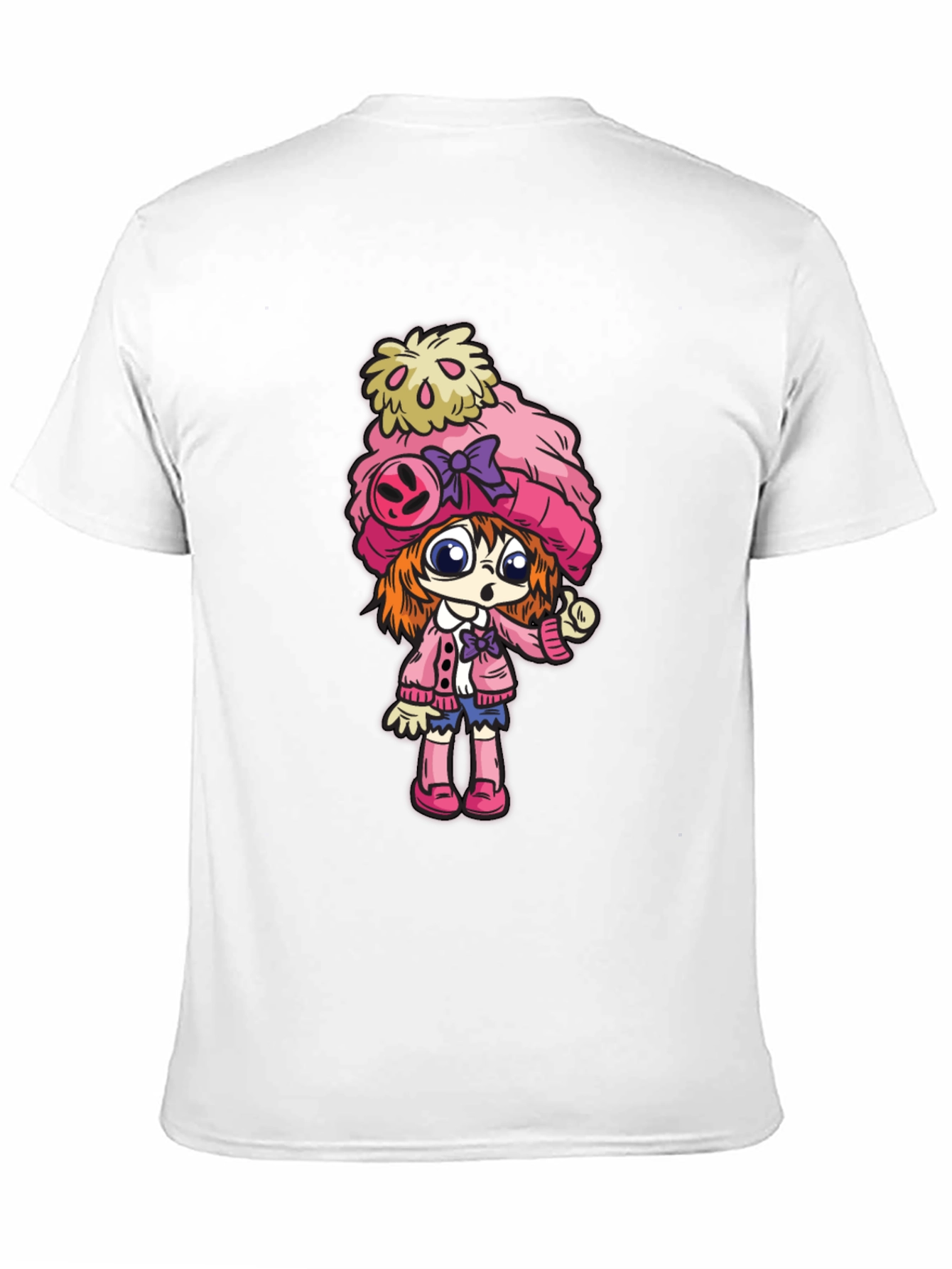 Anime Girl Graphic Black Tee