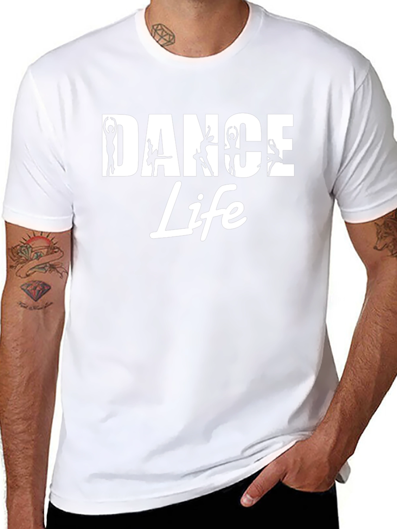 Dance Life Graphic Tee - Stylish Black Cotton T-Shirt