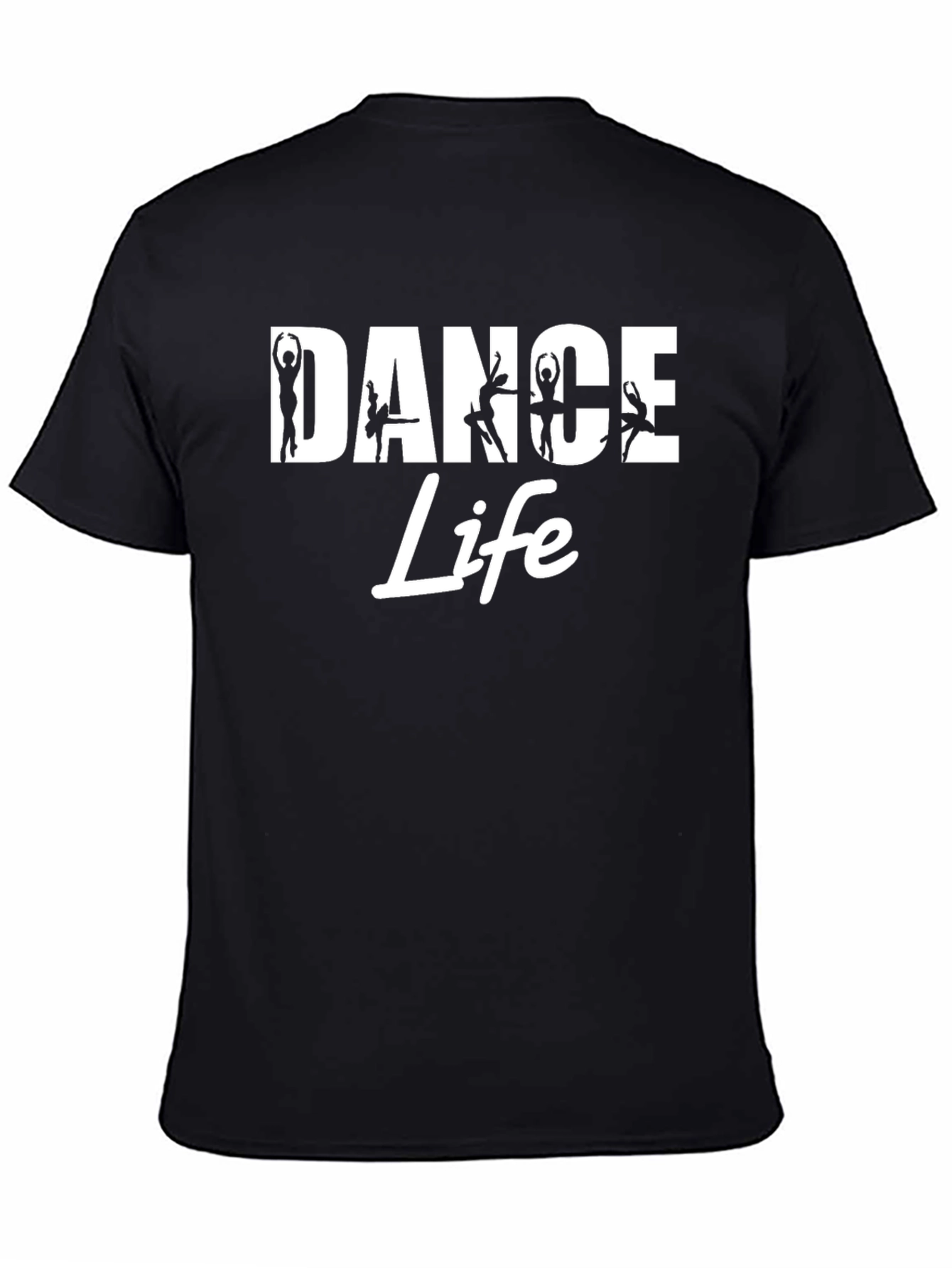 Dance Life Graphic Tee - Stylish Black Cotton T-Shirt