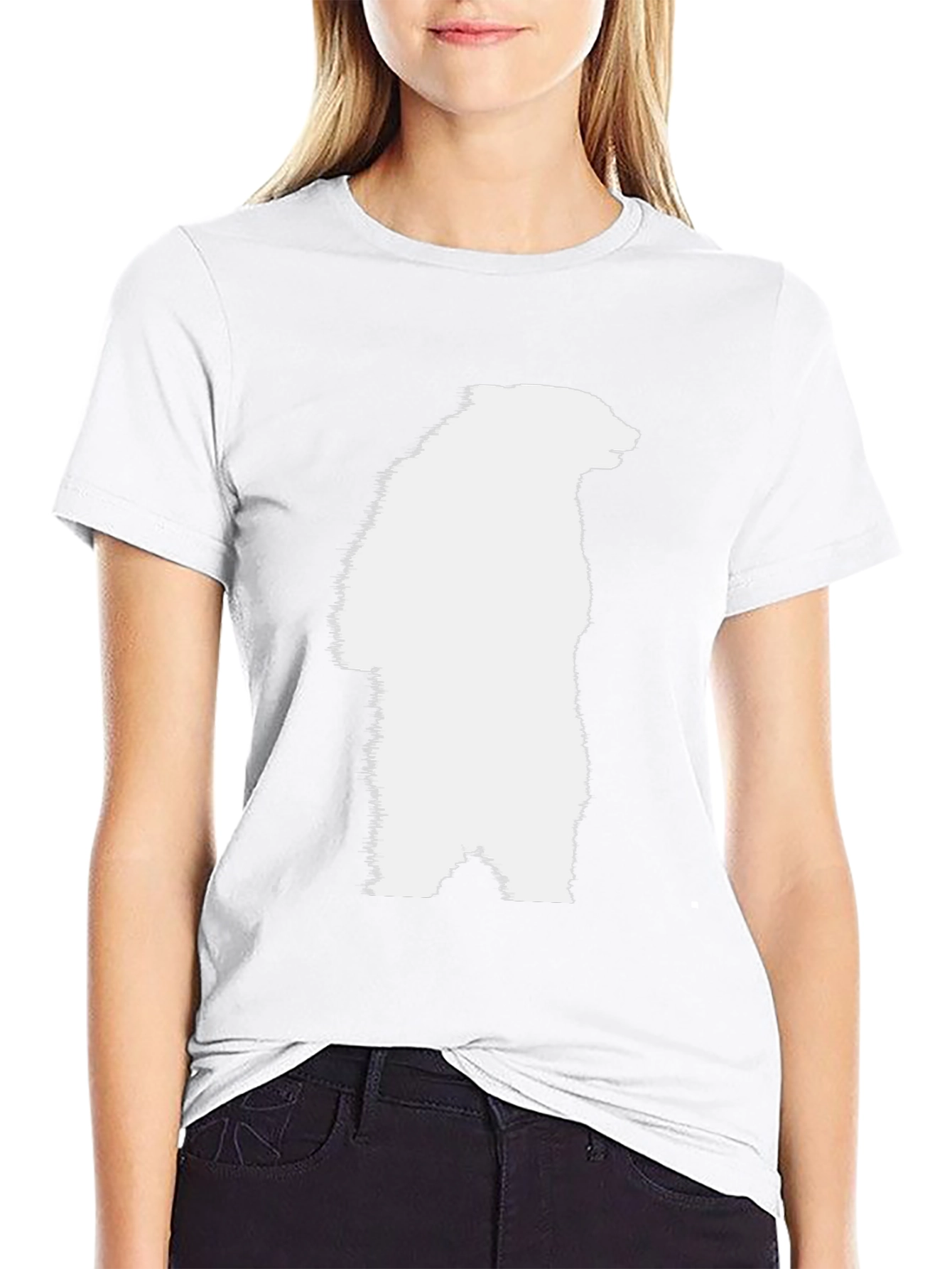 Bear Graphic Tee - Black Cotton Blend
