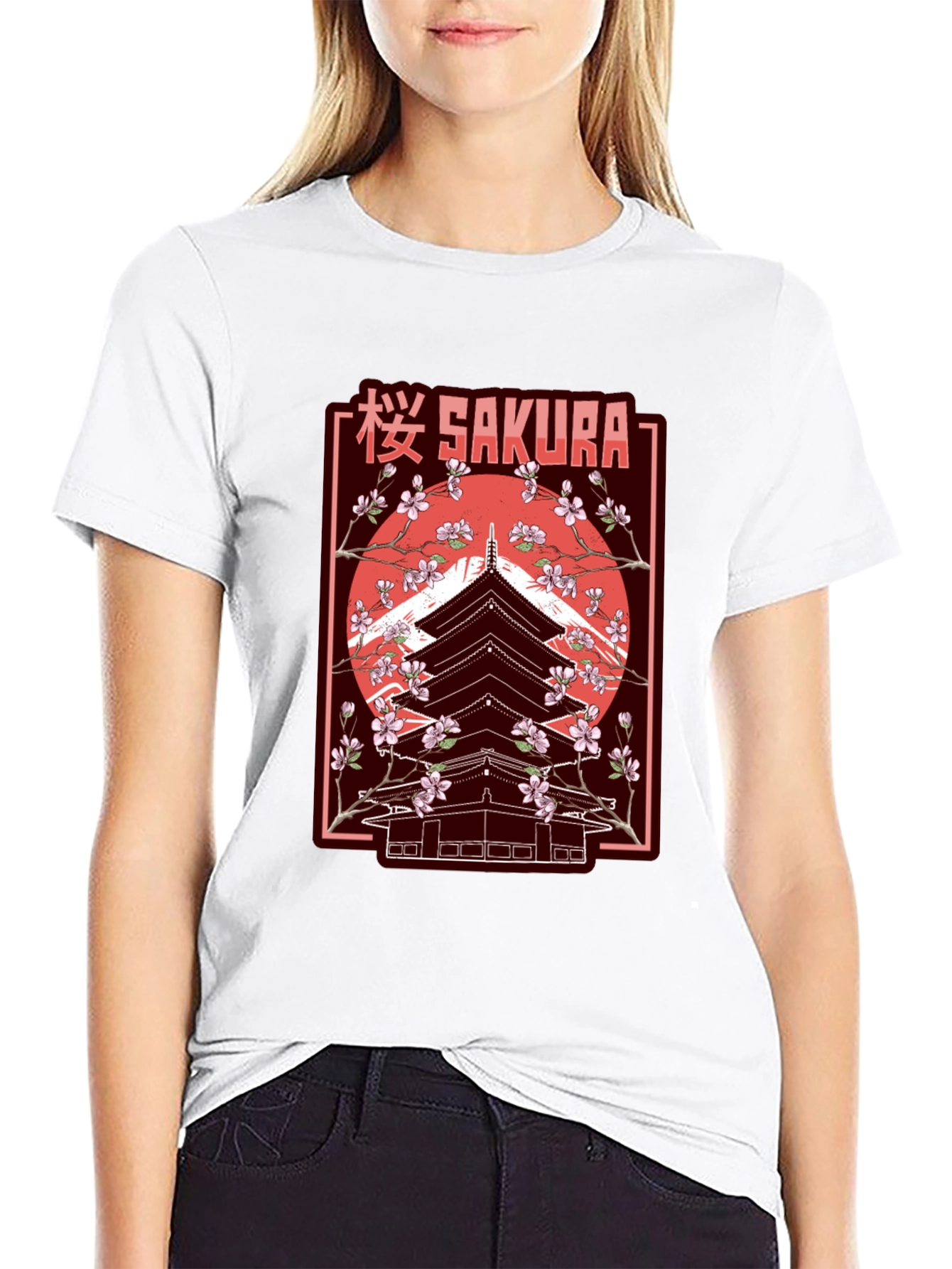 Sakura Pagoda Graphic Tee