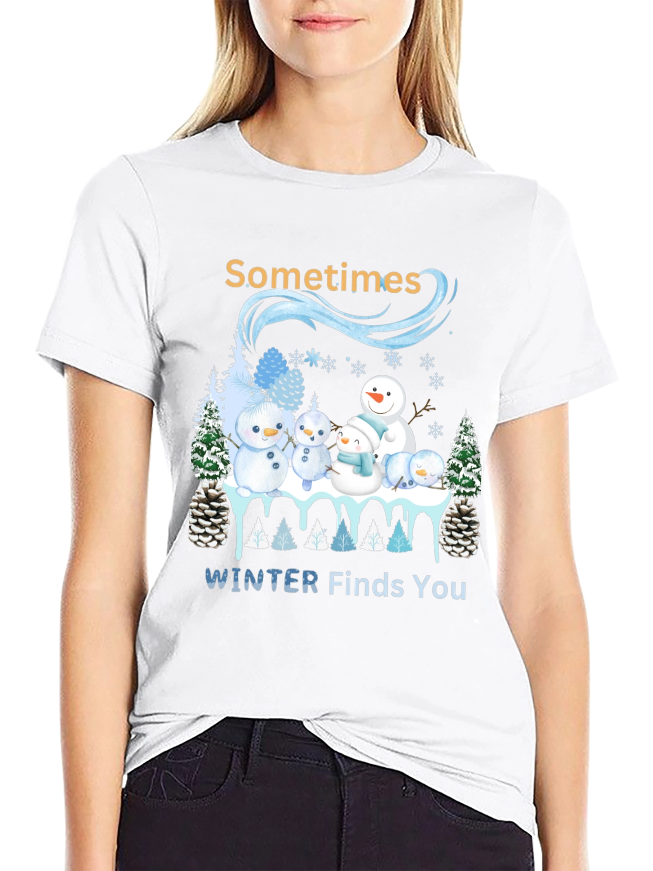 Winter Snowman Family T-Shirt