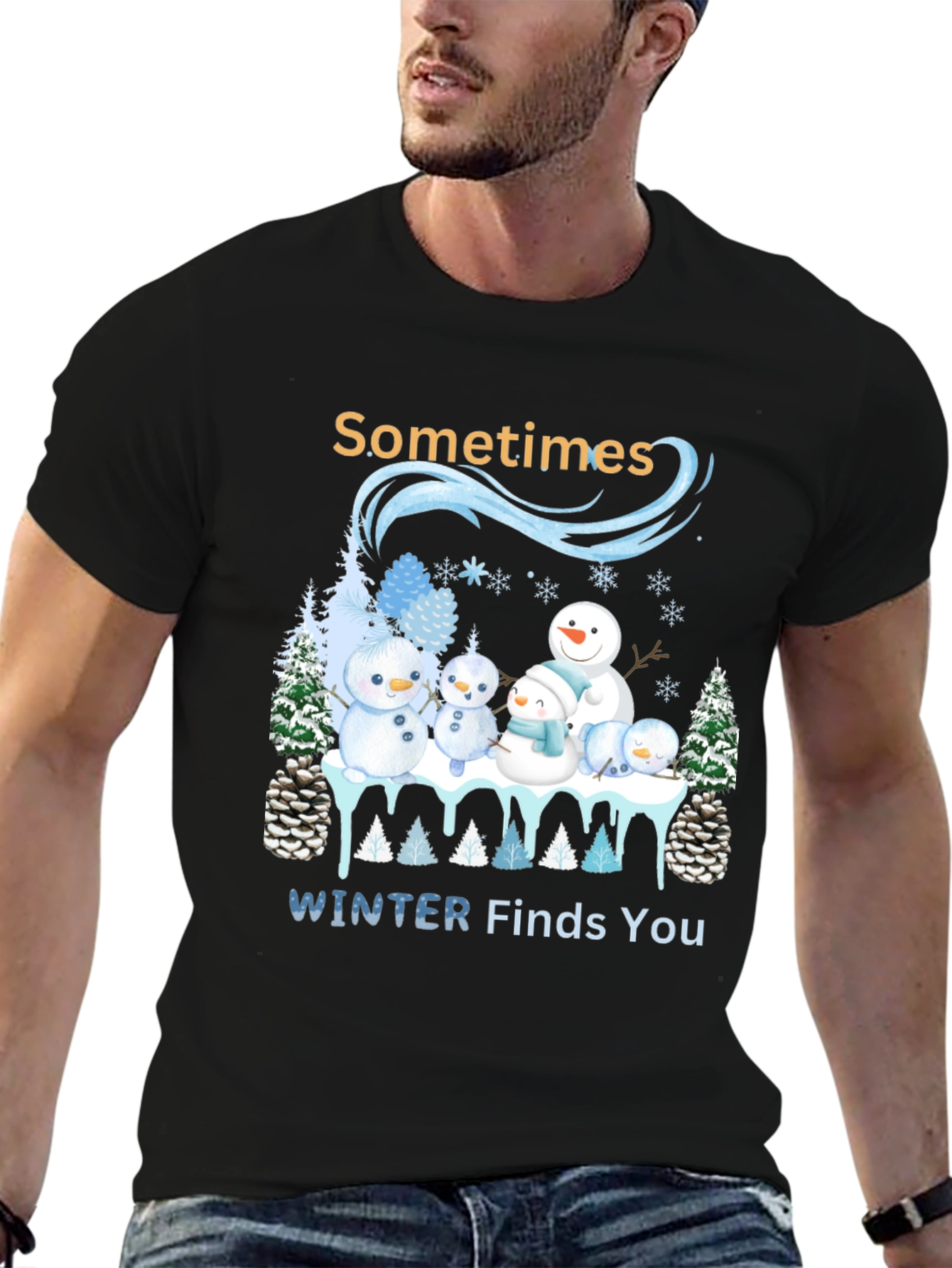 Winter Snowman Family T-Shirt