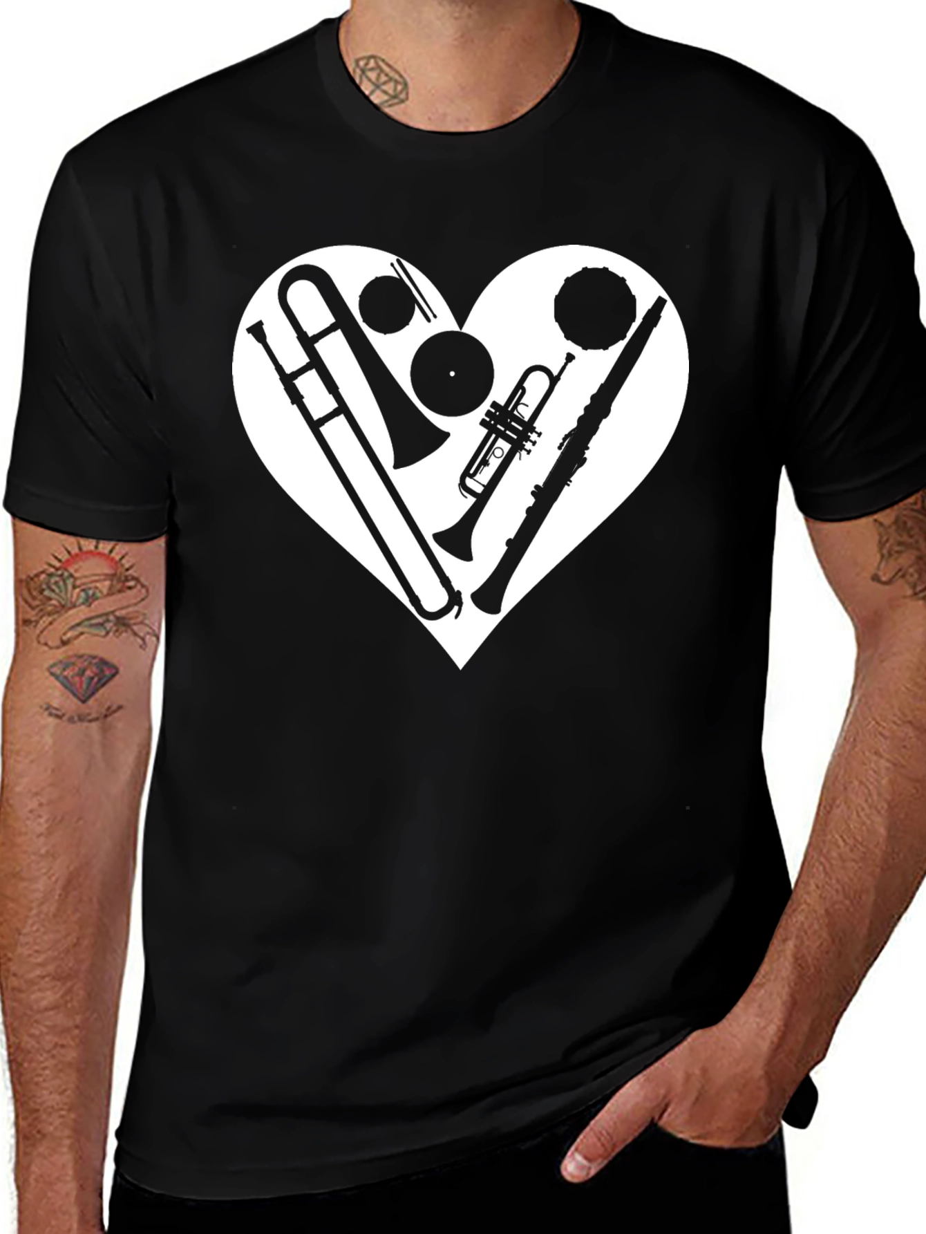 Musical Heart T-Shirt - Music Lover Tee