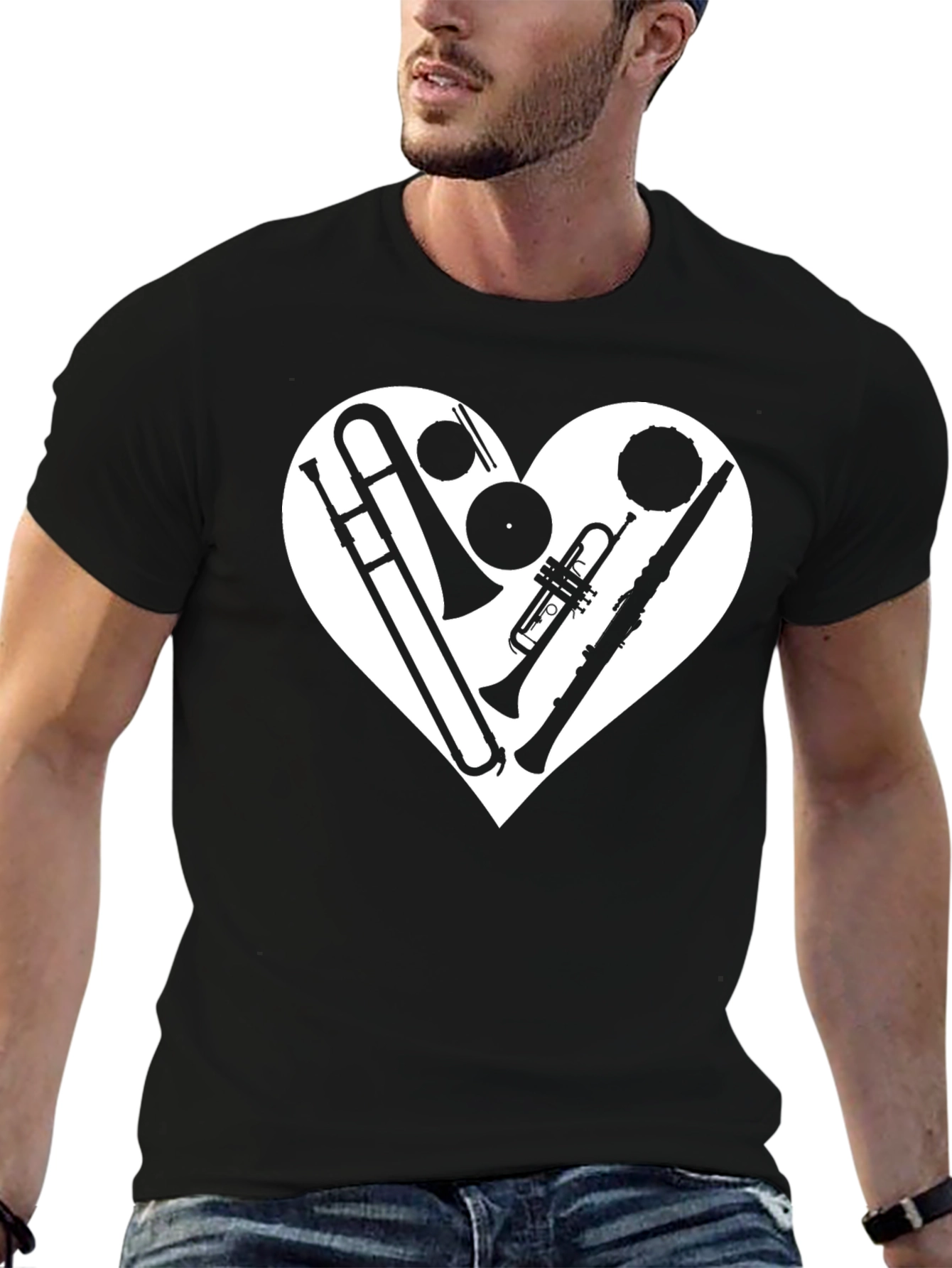 Musical Heart T-Shirt - Music Lover Tee