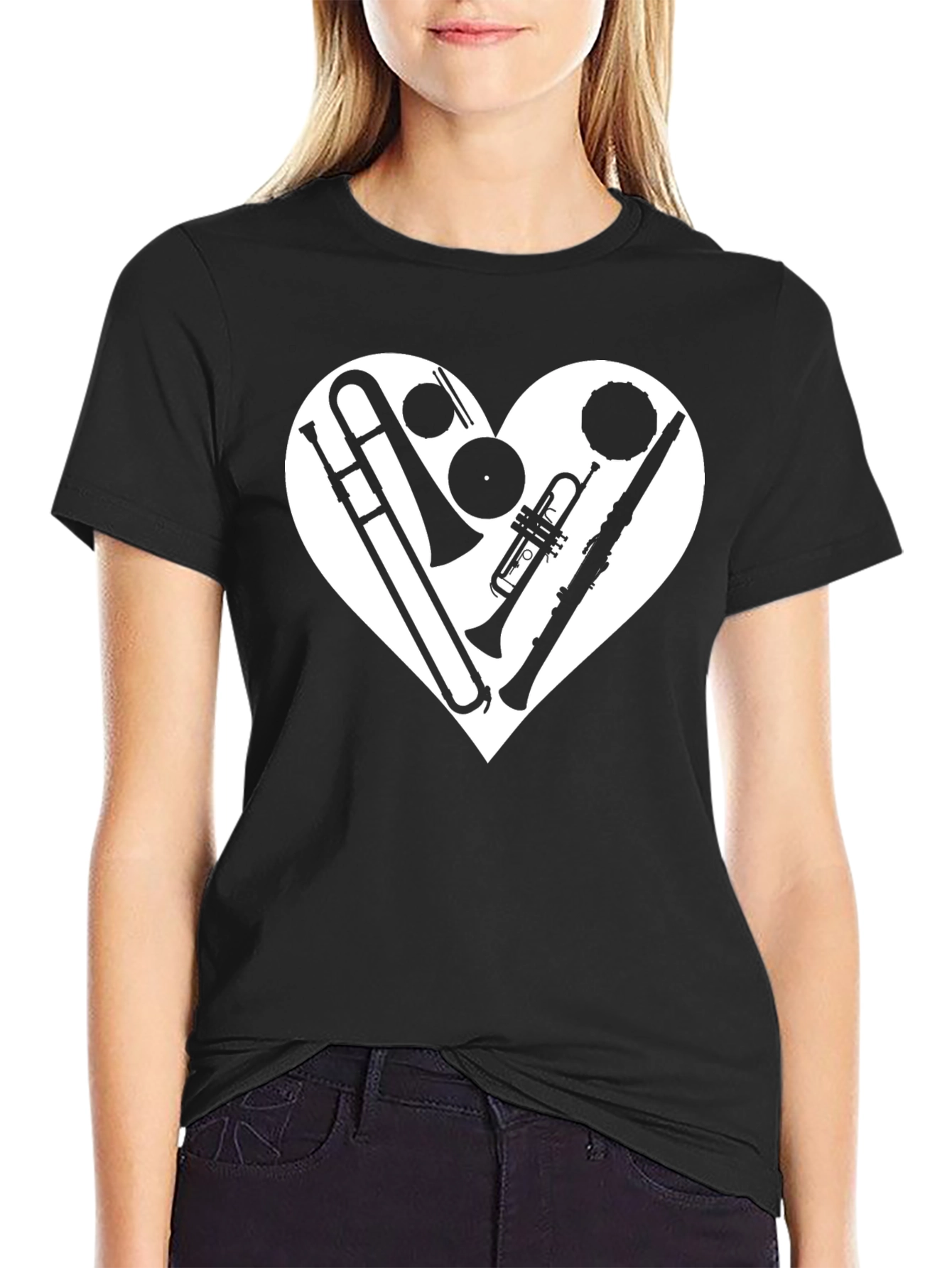 Musical Heart T-Shirt - Music Lover Tee