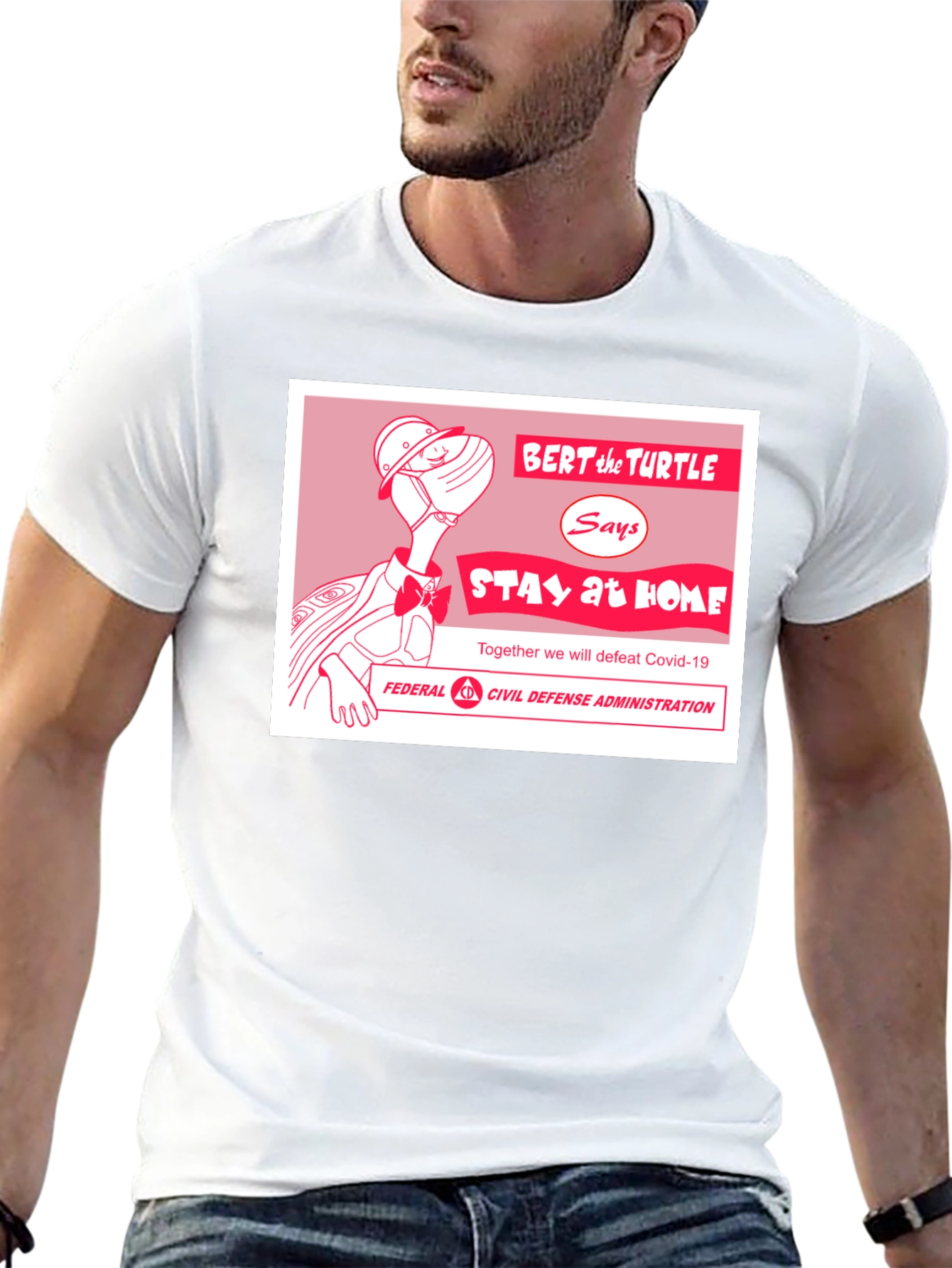 Bert the Turtle Stay Home T-Shirt
