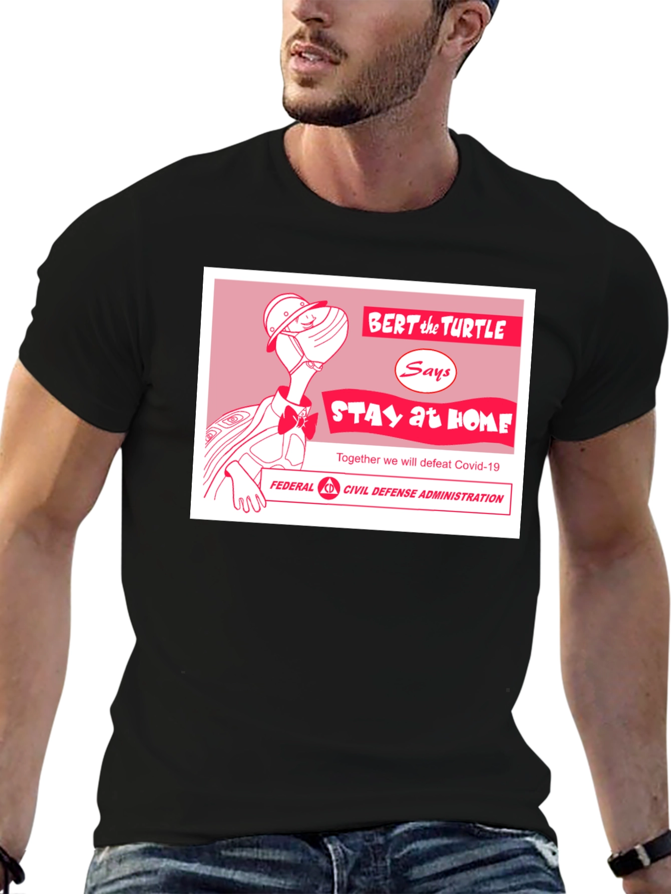 Bert the Turtle Stay Home T-Shirt