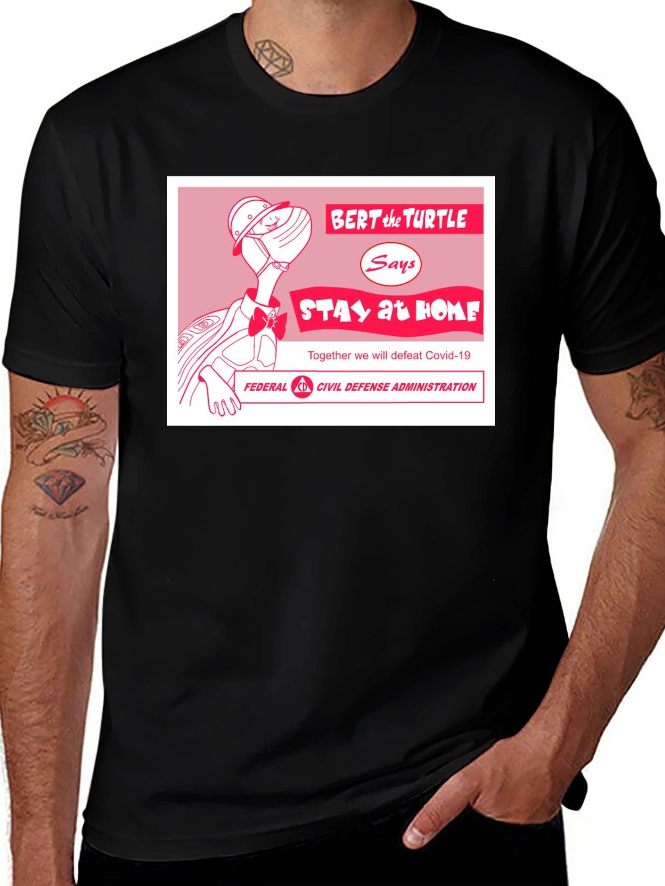 Bert the Turtle Stay Home T-Shirt