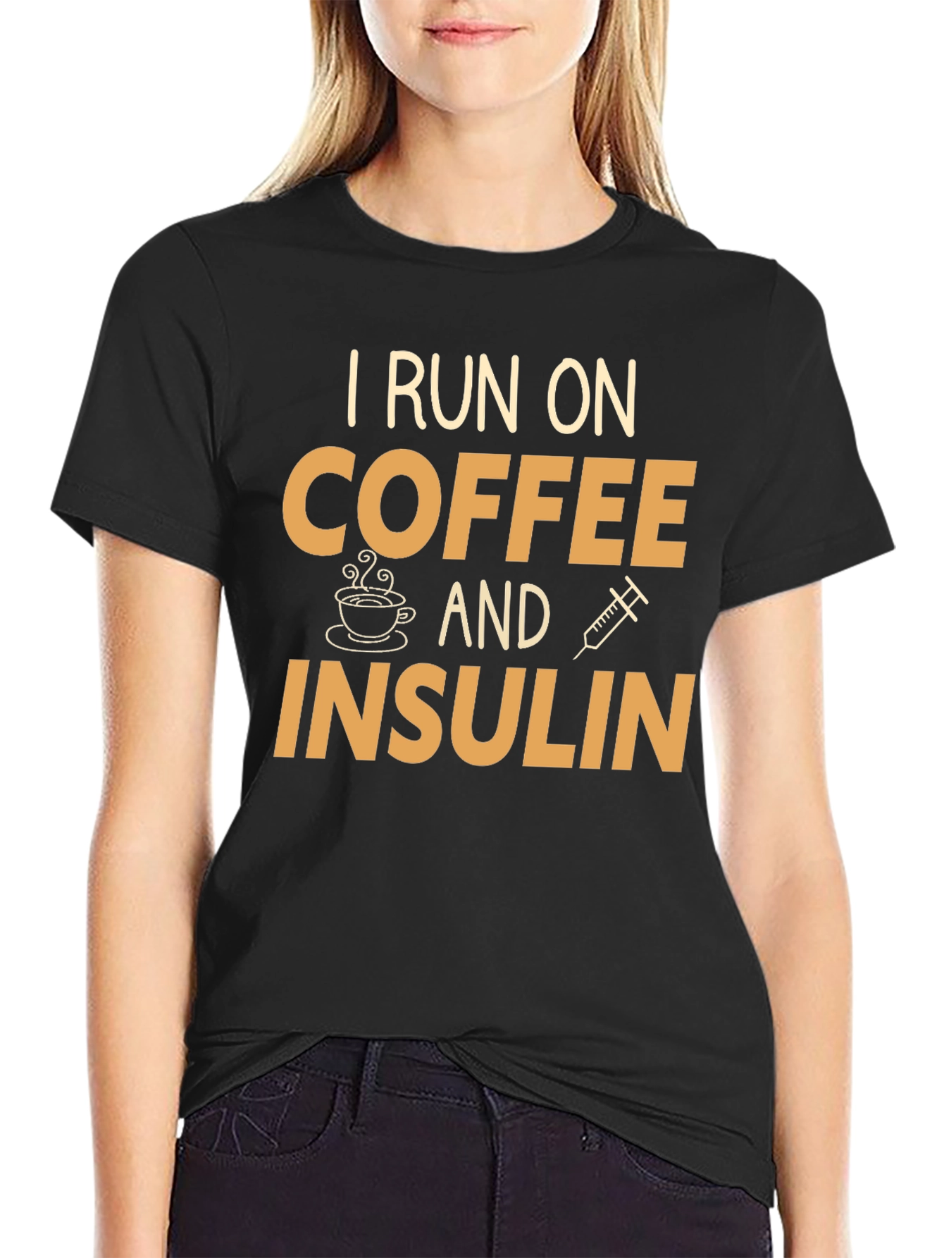 I Run on Coffee and Insulin T-Shirt