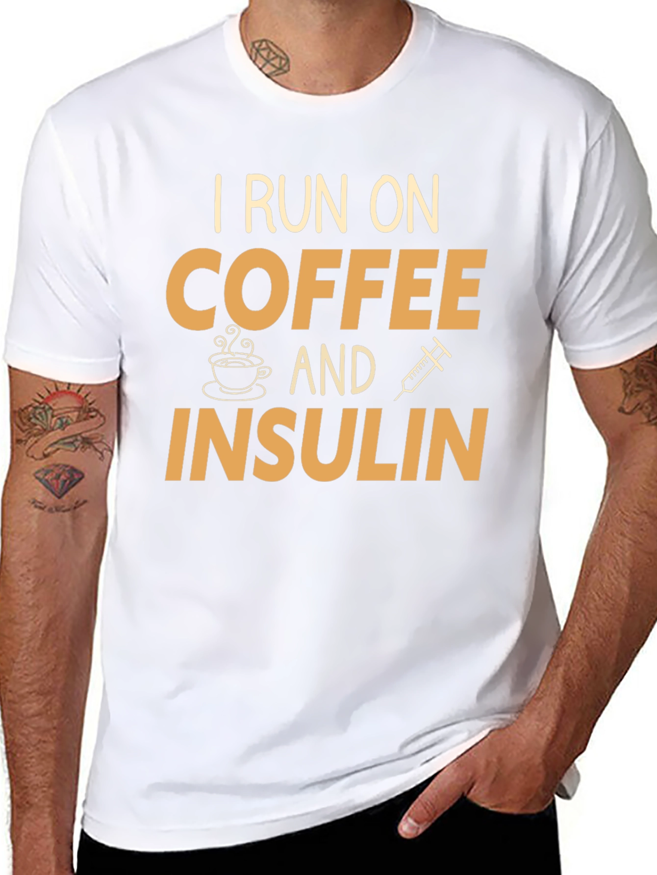 I Run on Coffee and Insulin T-Shirt
