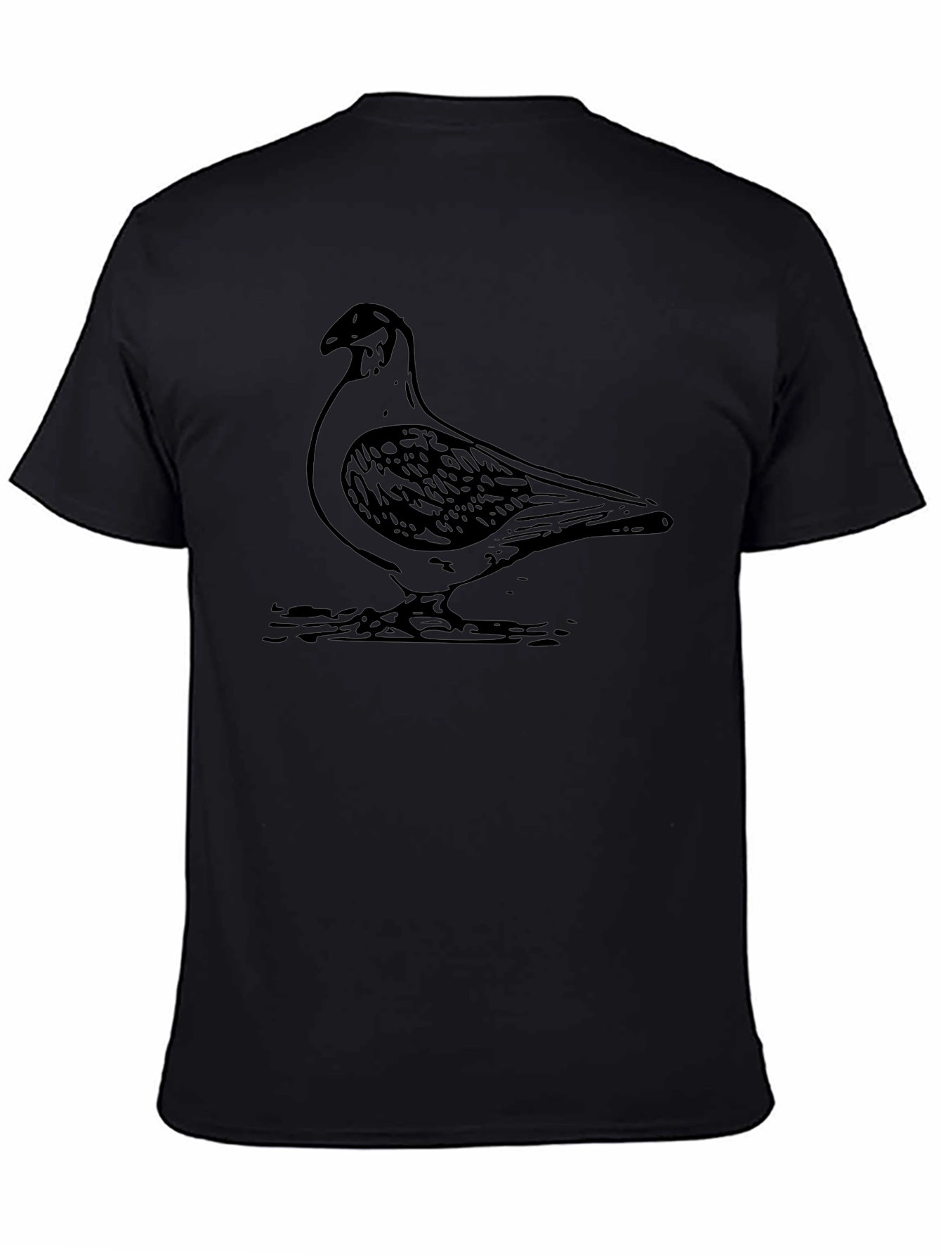 Pigeon Graphic Tee - Mens Black T-Shirt