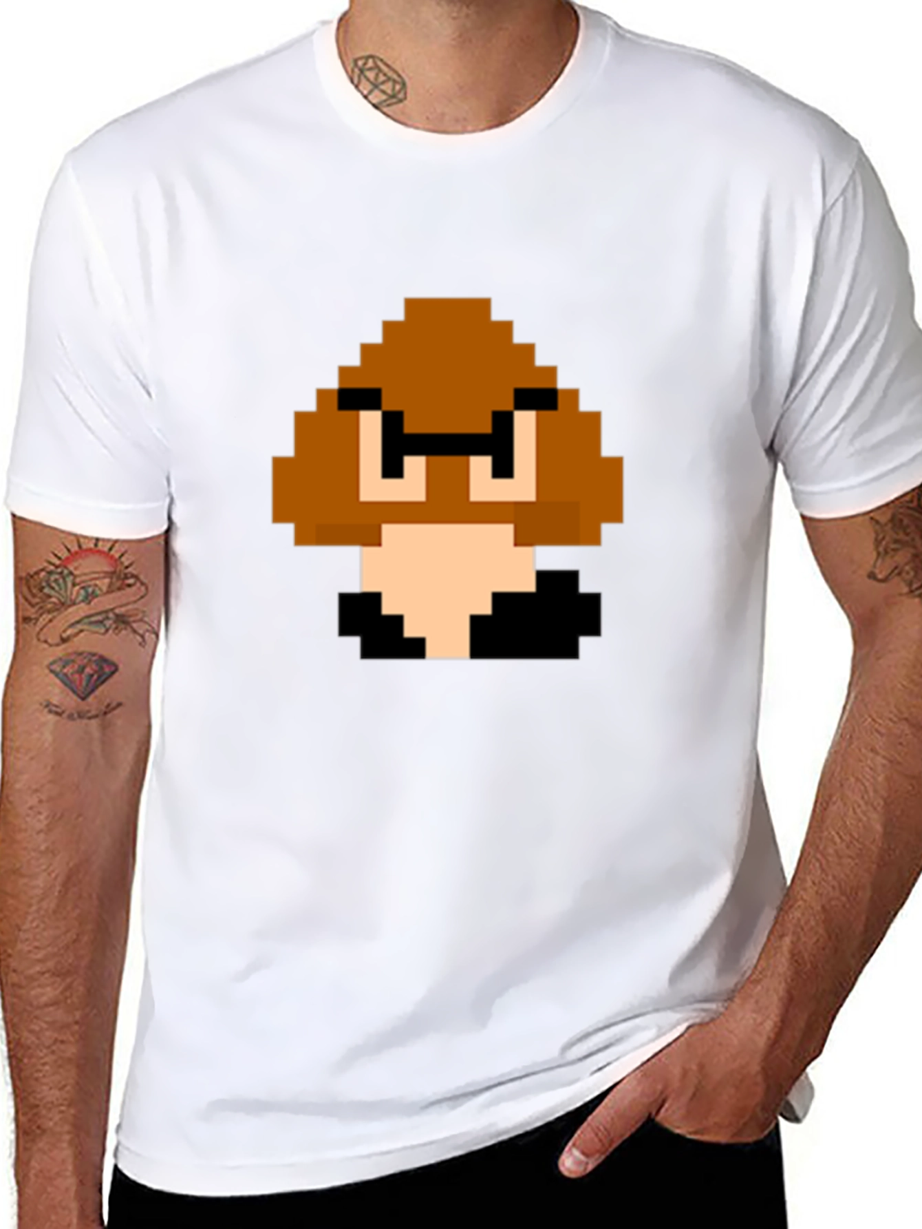 Pixel Goomba T-Shirt - Retro Gaming Style