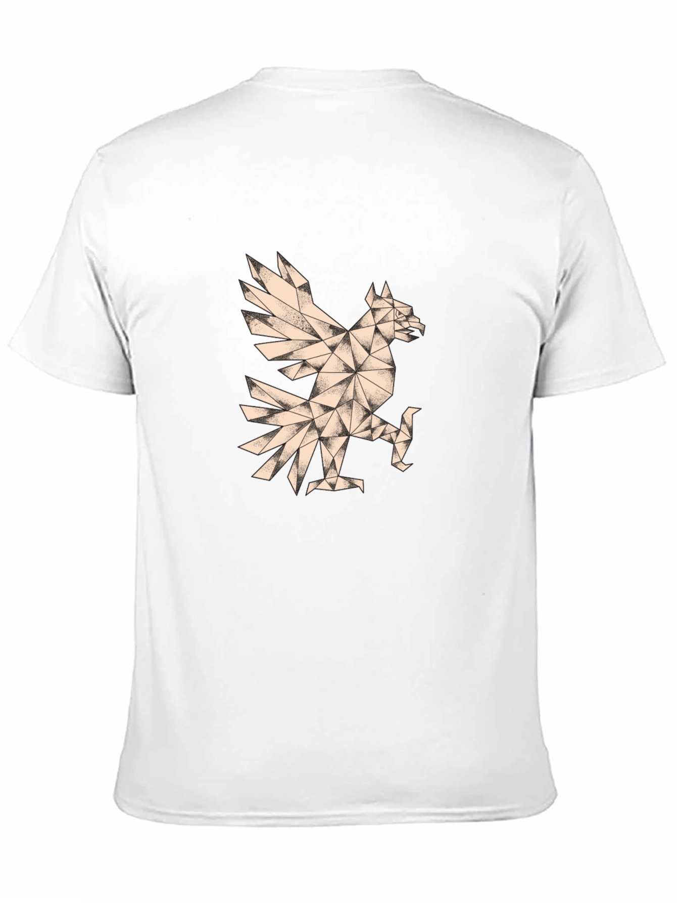 Geometric Eagle Graphic Tee - Stylish Mens Black T-Shirt