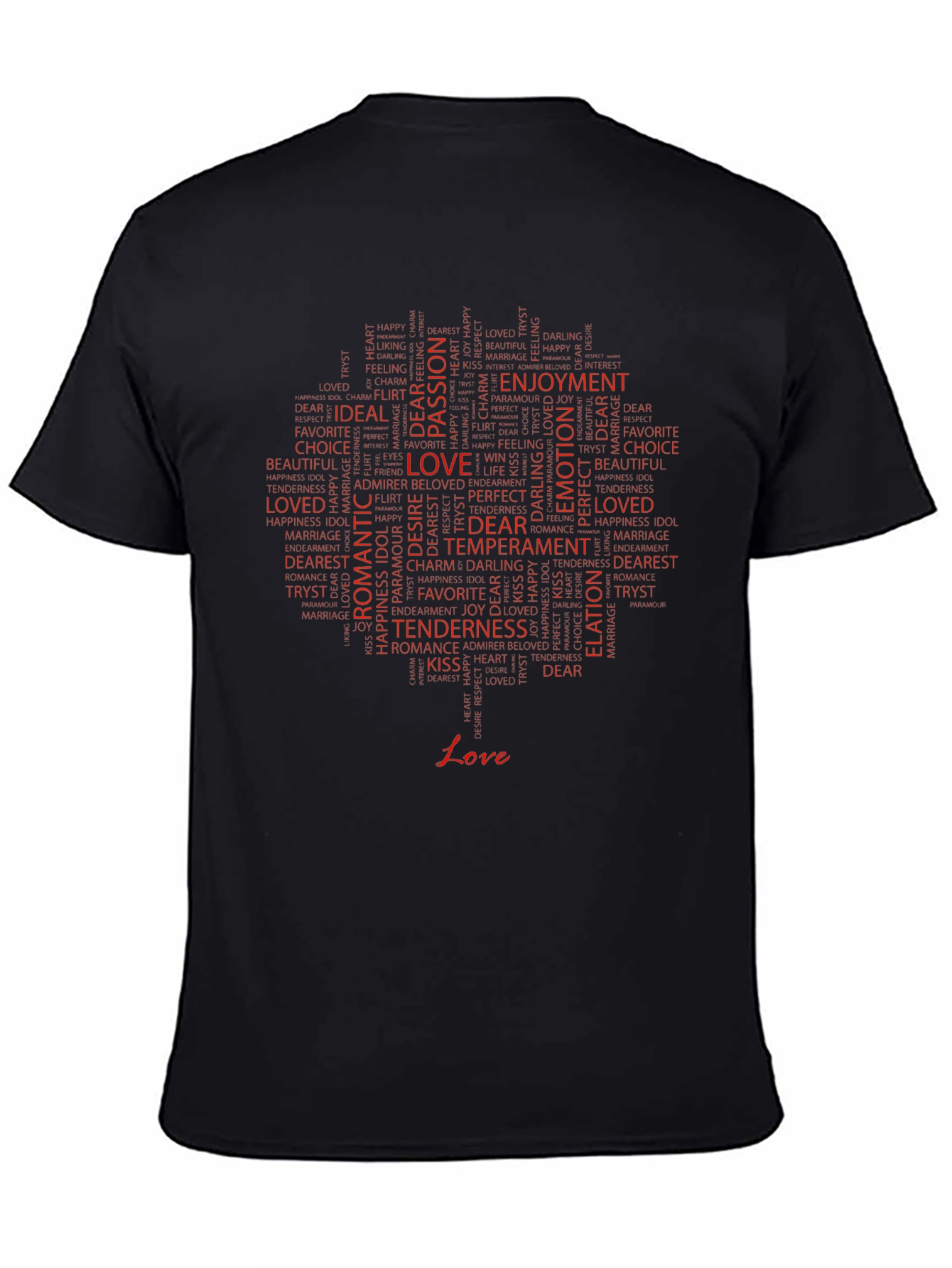 Love Word Art Black Tee