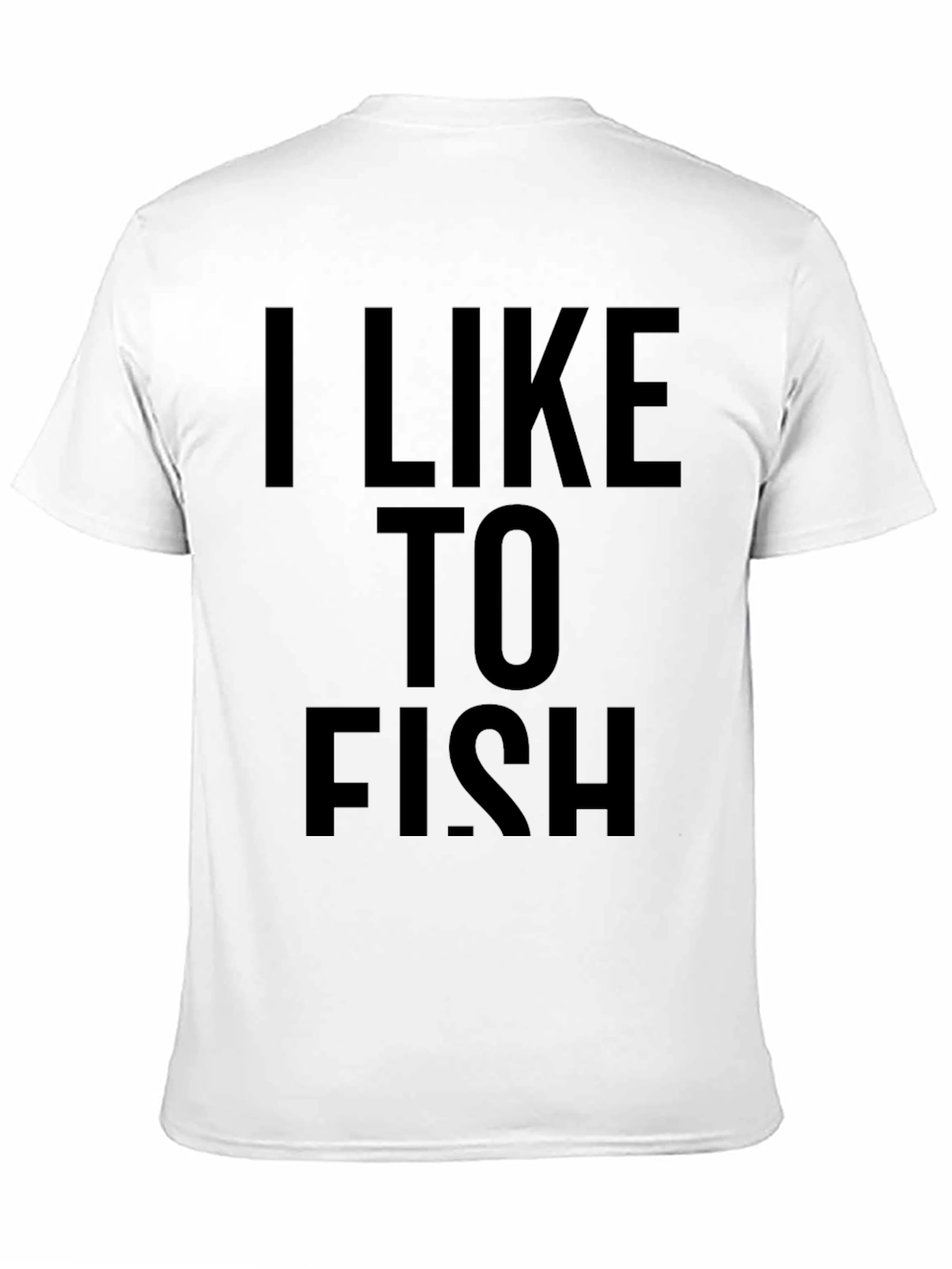 I Like to Fish Black Graphic Tee