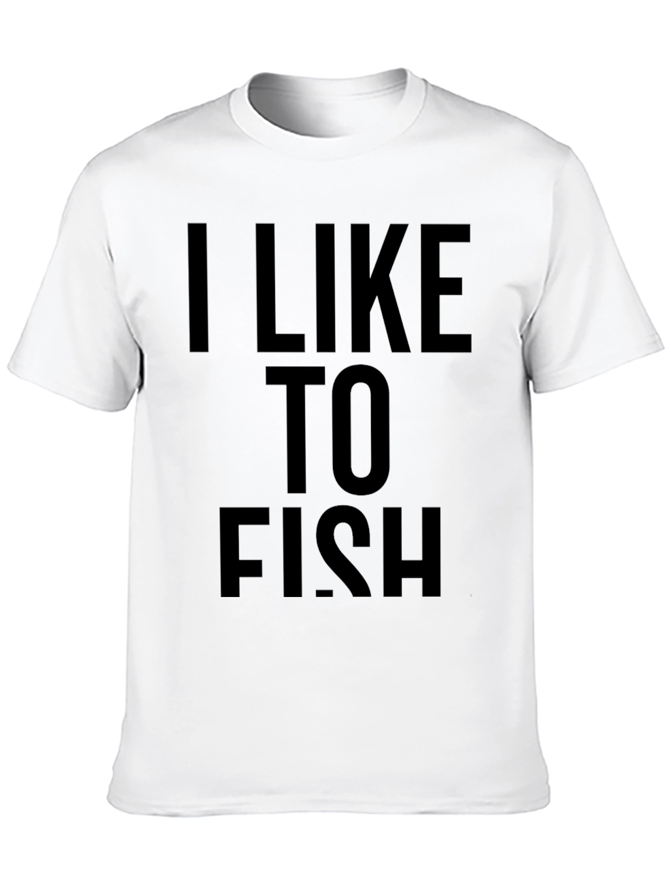 I Like to Fish Black Graphic Tee