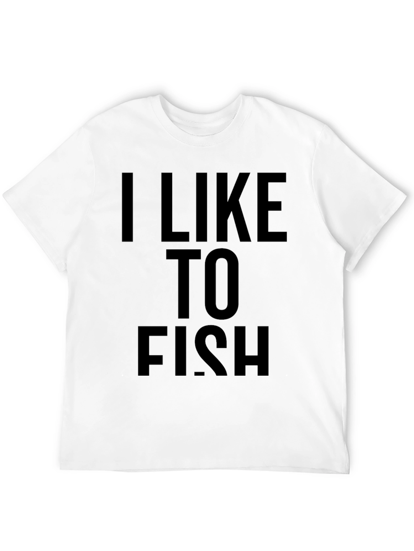 I Like to Fish Black Graphic Tee