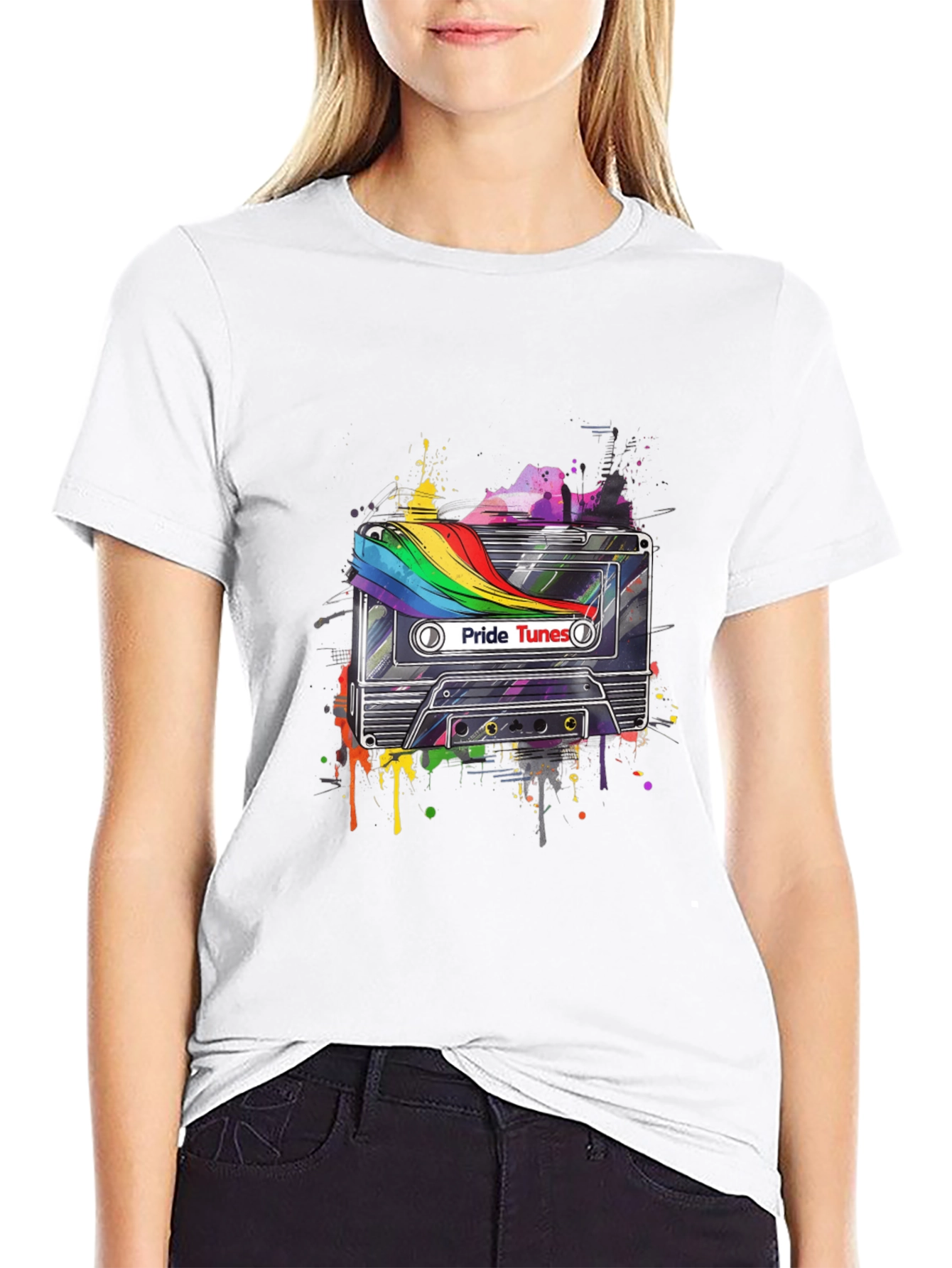 Pride Tunes Graphic Tee - Retro Cassette Design