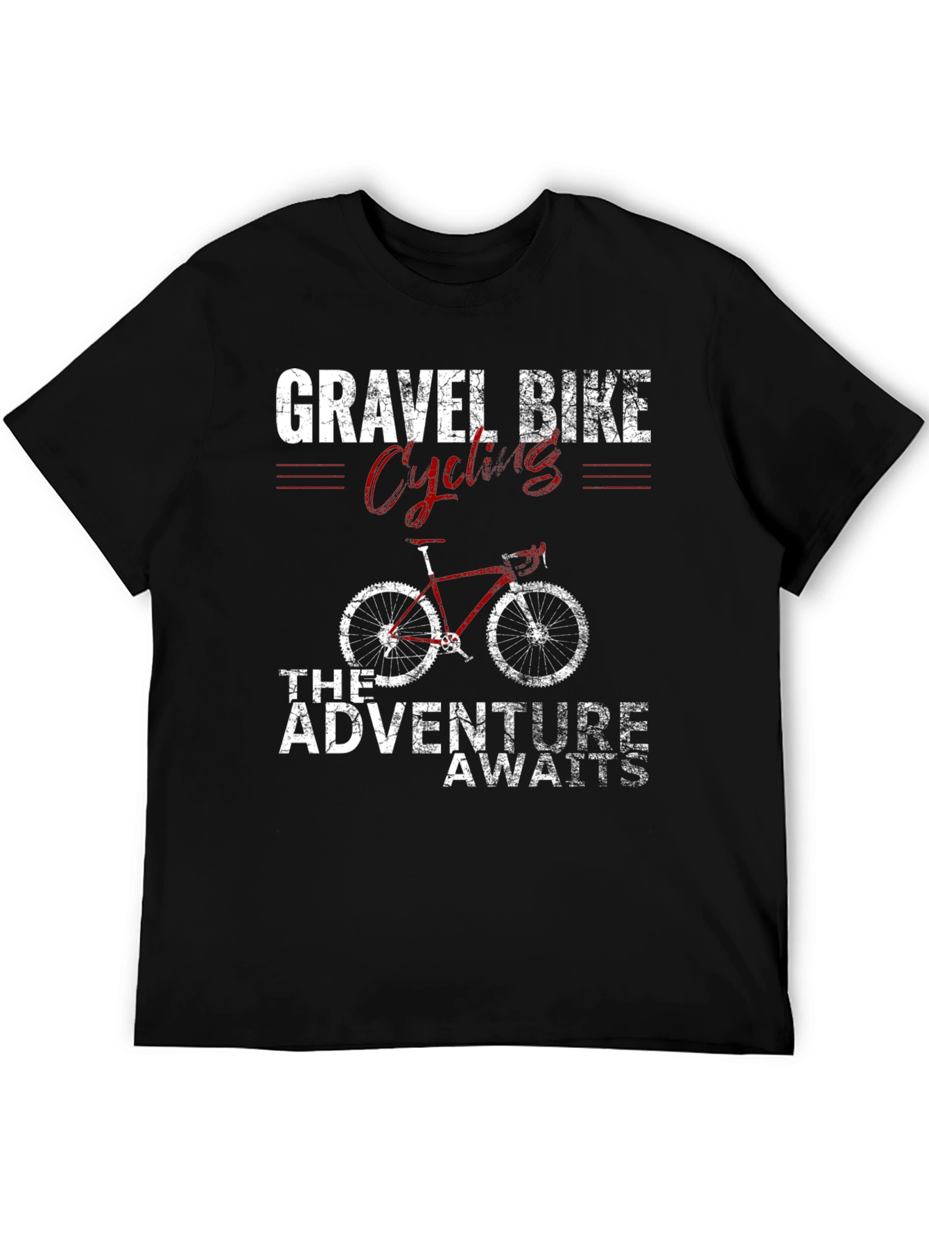 Gravel Bike Cycling T-Shirt - Adventure Awaits