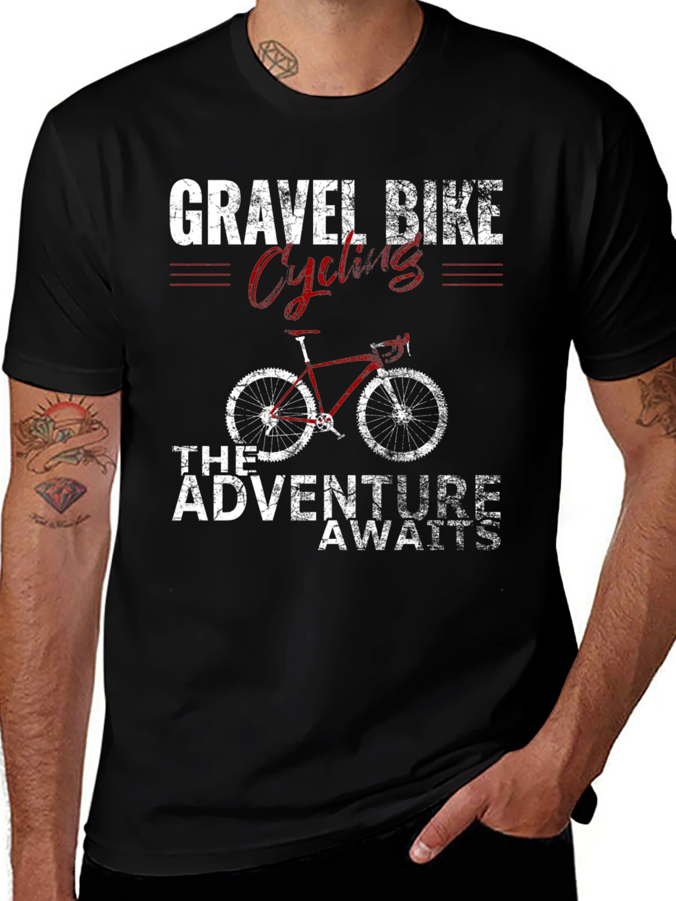 Gravel Bike Cycling T-Shirt - Adventure Awaits