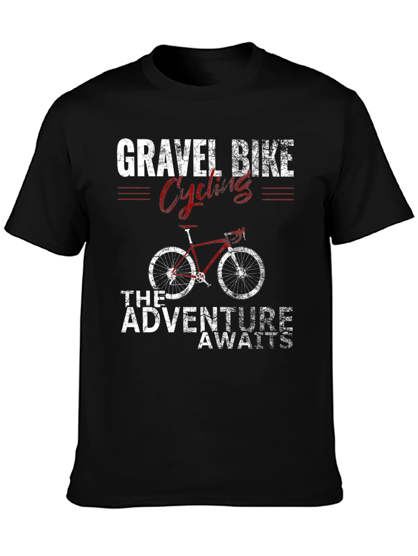 Gravel Bike Cycling T-Shirt - Adventure Awaits