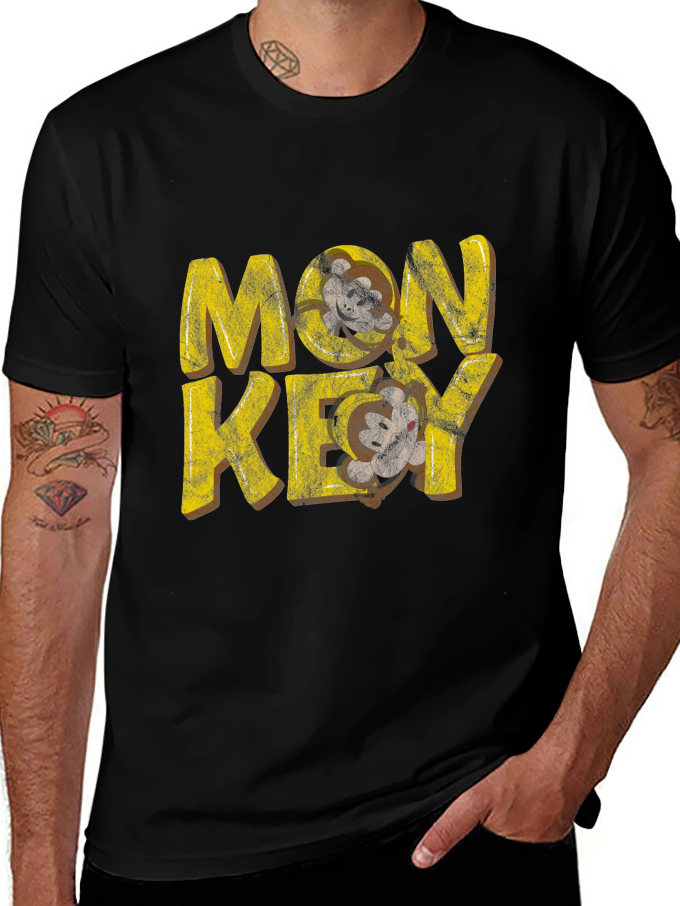 Monkey Skull Graphic T-Shirt