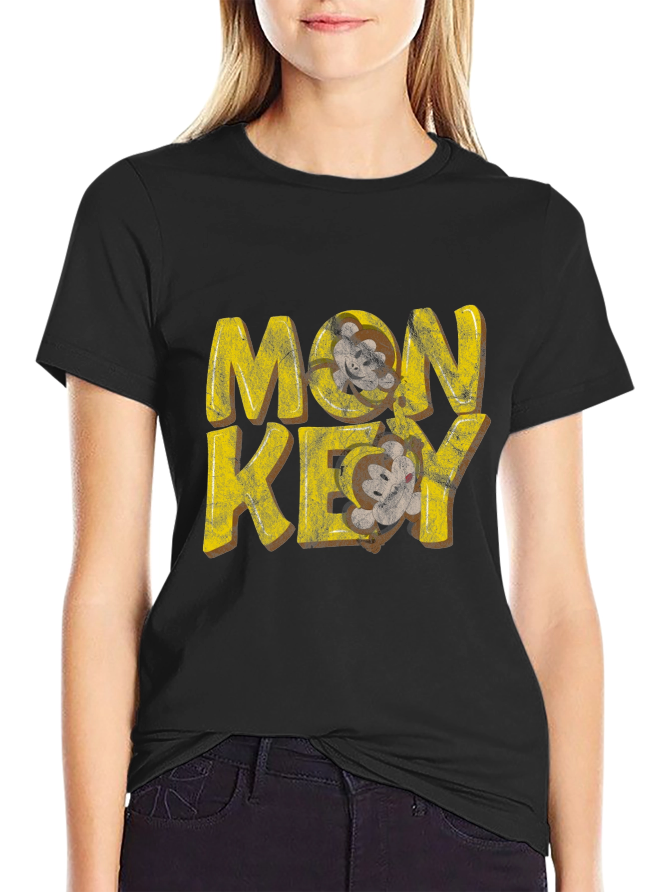 Monkey Skull Graphic T-Shirt