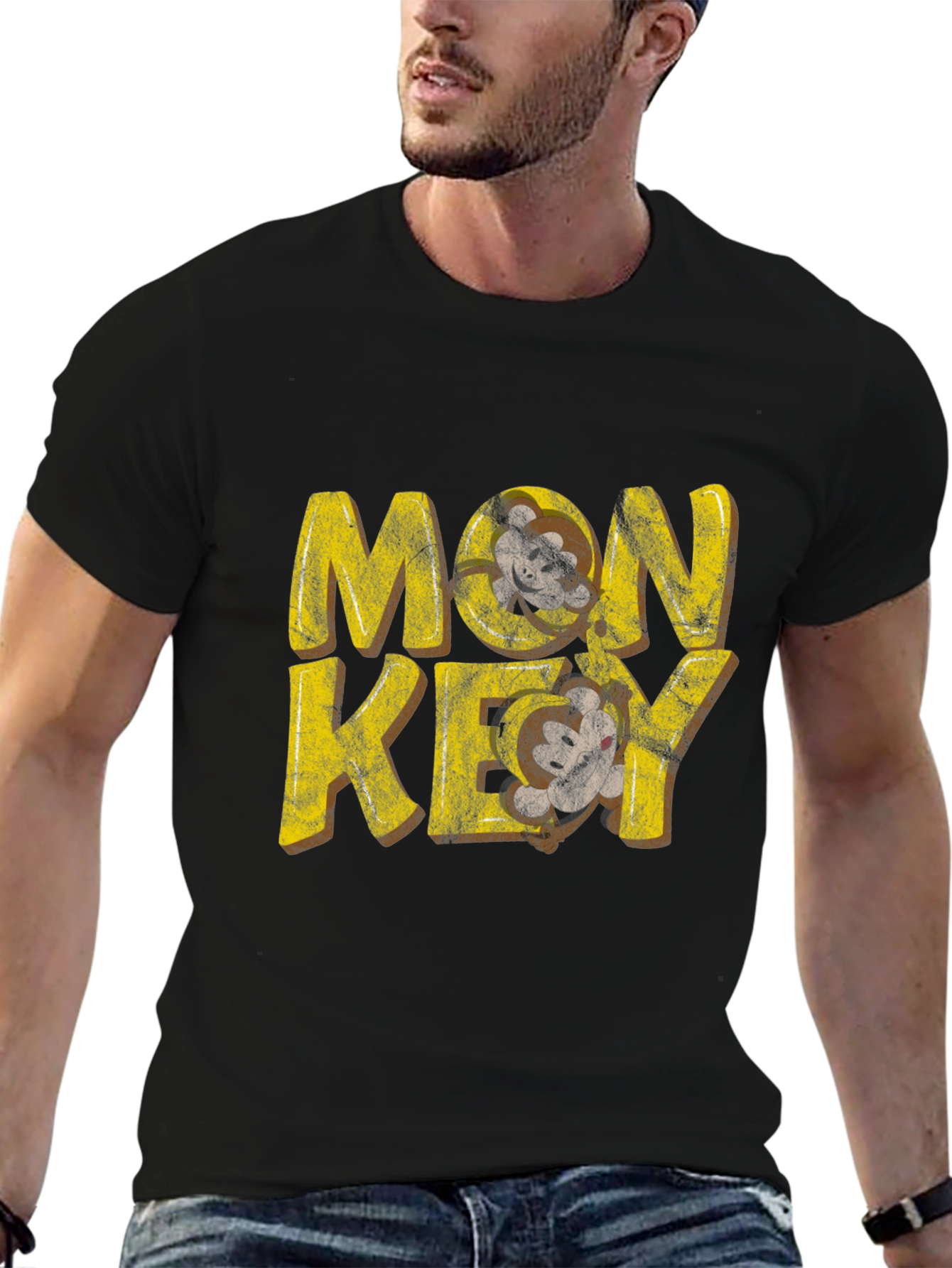 Monkey Skull Graphic T-Shirt