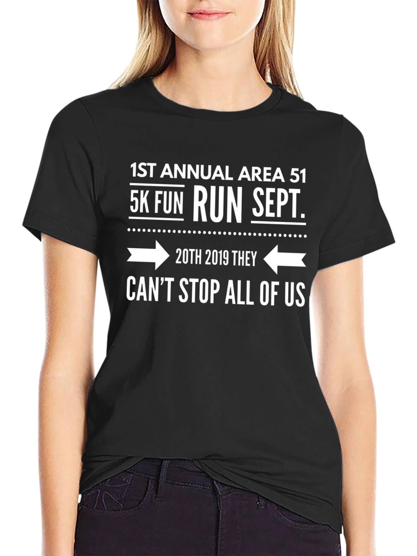 Area 51 5K Run Black T-Shirt