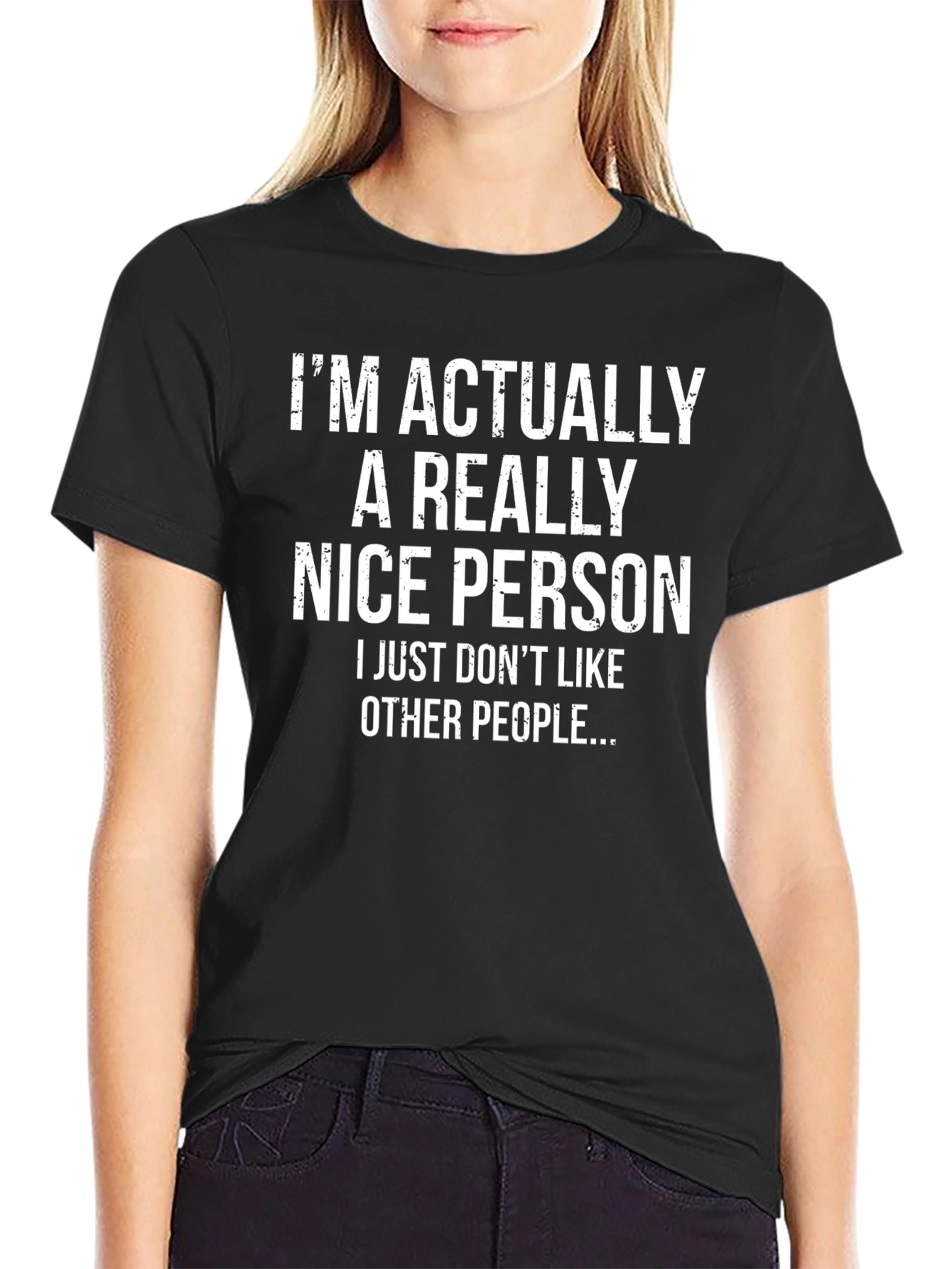 Funny Sarcastic T-Shirt - Im Actually a Nice Person