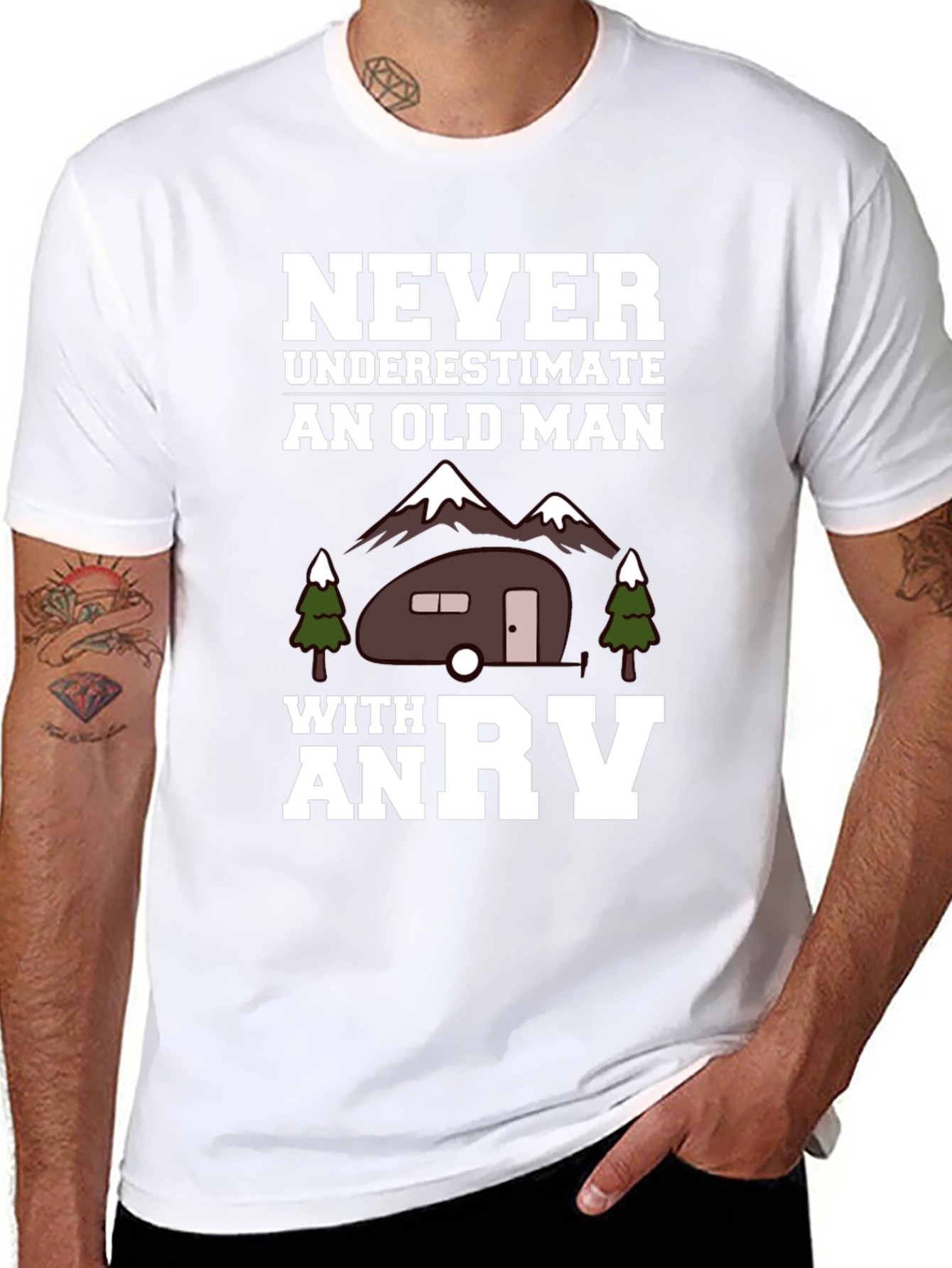 Never Underestimate an Old Man with an RV T-Shirt