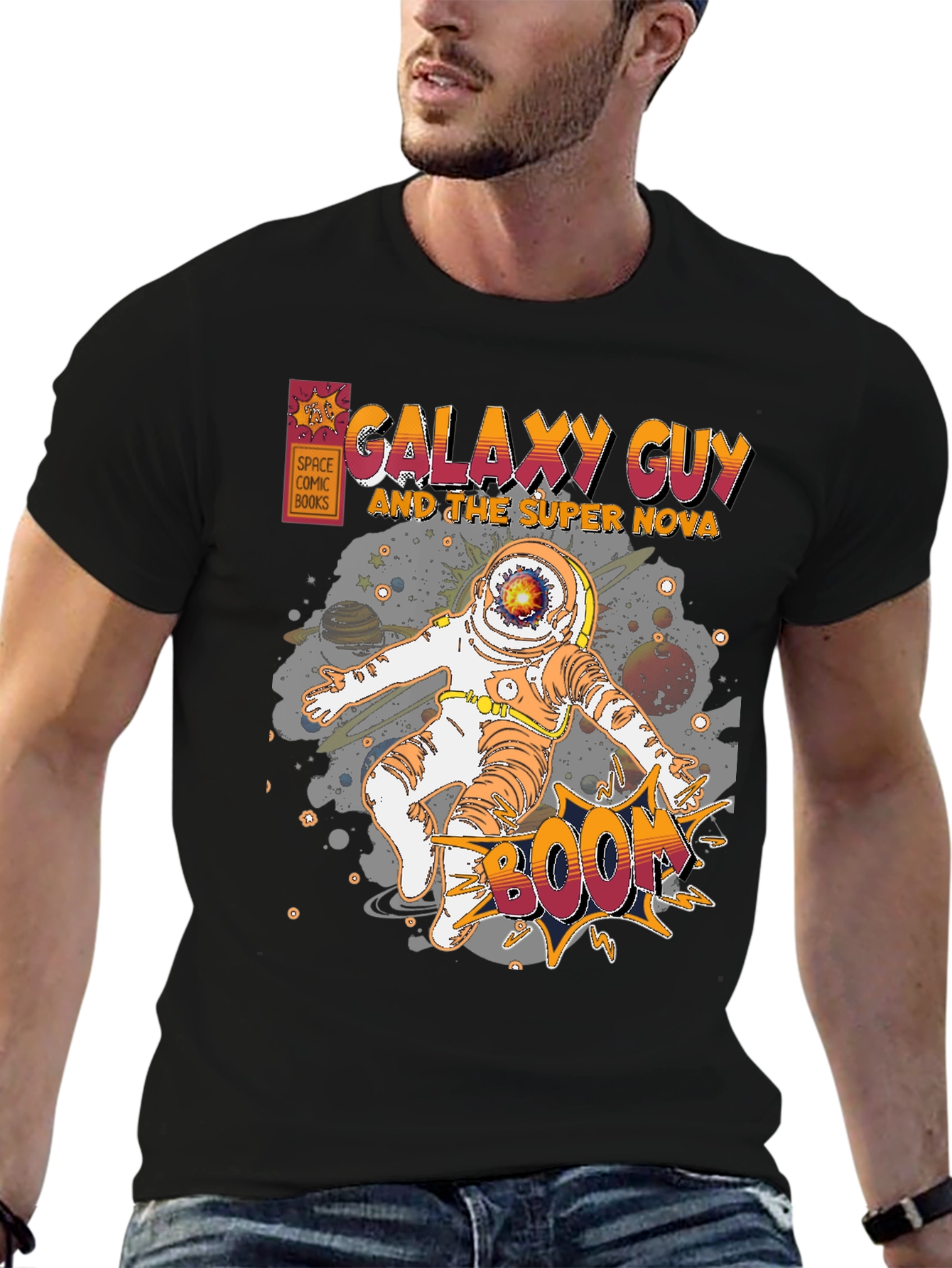 Galaxy Guy Comic Book Graphic T-Shirt