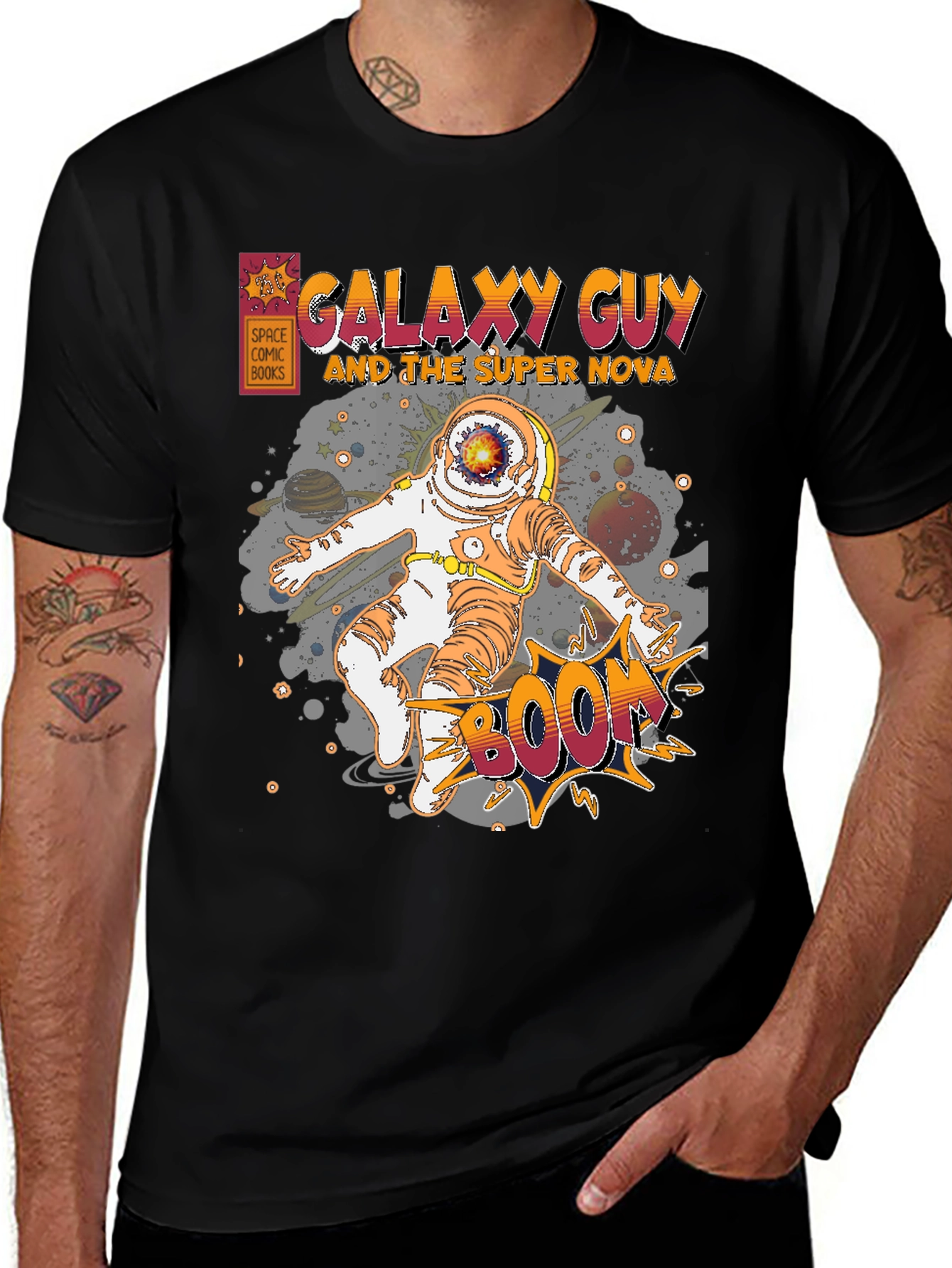 Galaxy Guy Comic Book Graphic T-Shirt